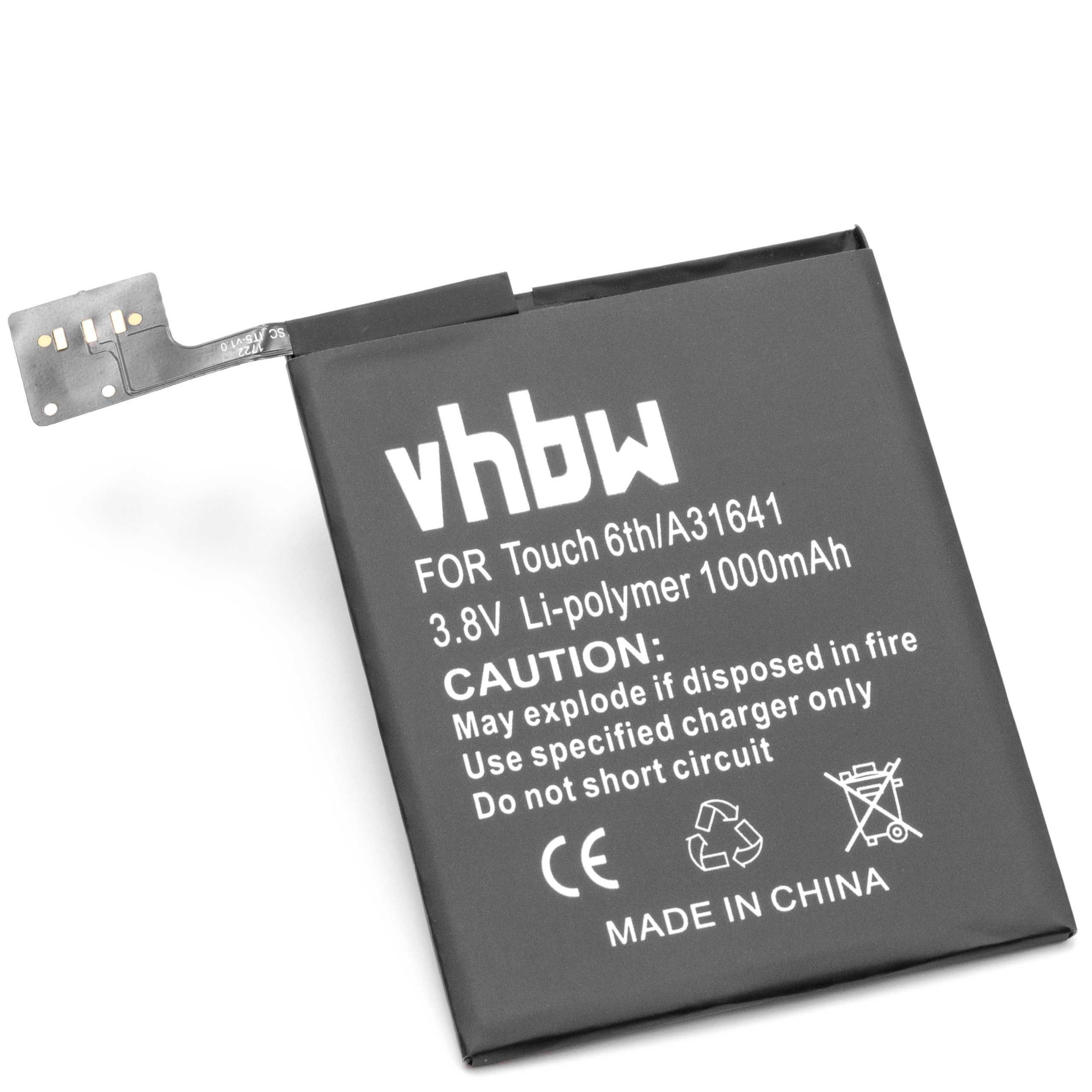 vhbw kompatibel mit Apple iPod Touch 6, A1574 Akku Li-Polymer 1000 mAh (3,85 V)