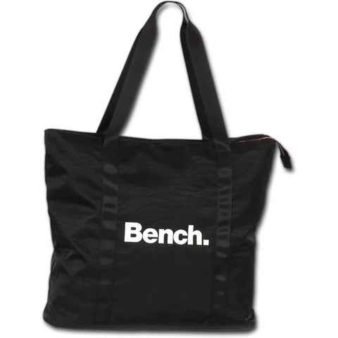 Bench. Schultertasche Bench sportliche Shopper Bag (Schultertasche, Schultertasche), Damen, Jugend Tasche strapazierfähiges Textilnylon schwarz, Uni