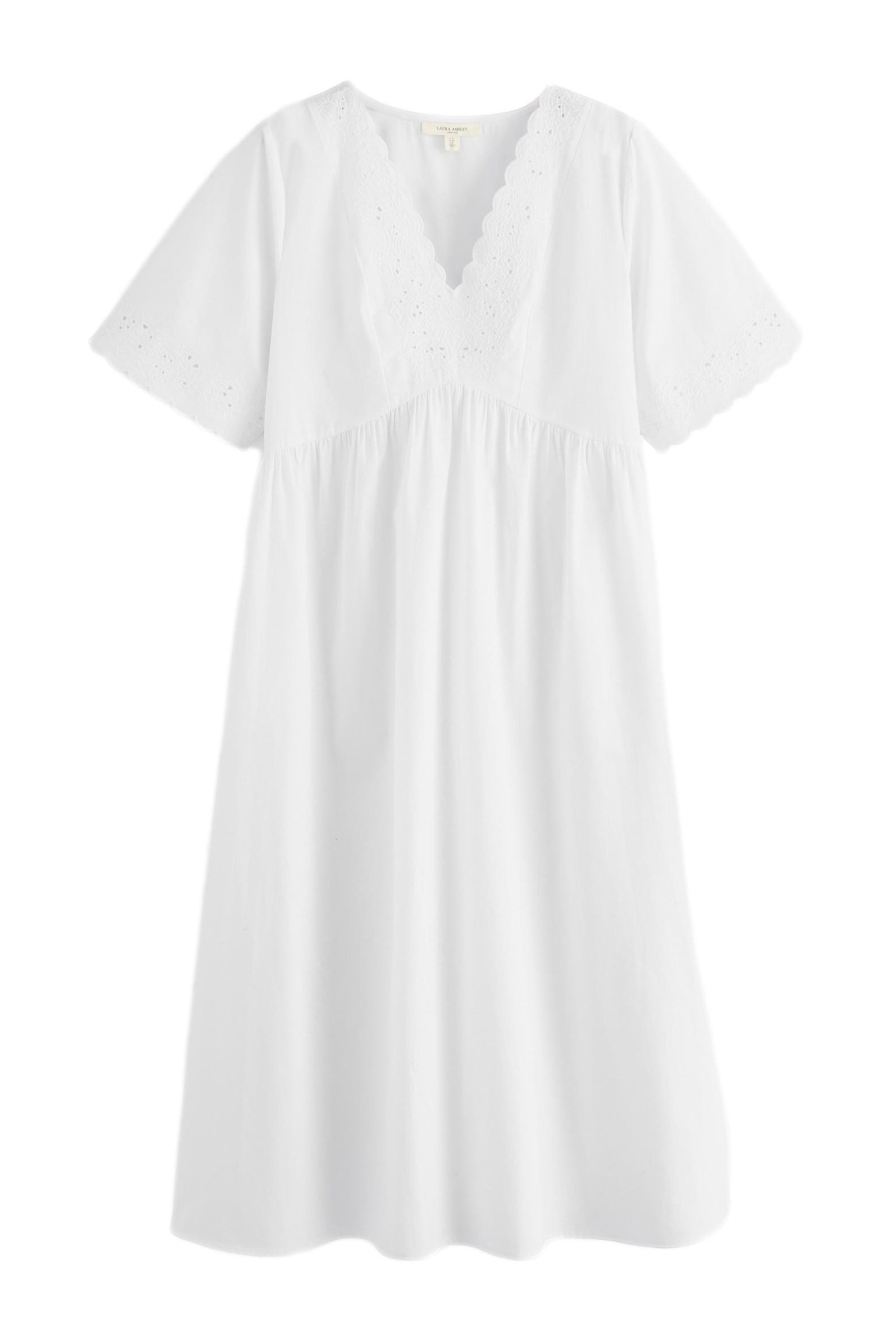 LAURA ASHLEY Midikleid Laura Ashley Midikleid mit Lochstickerei (1-tlg)