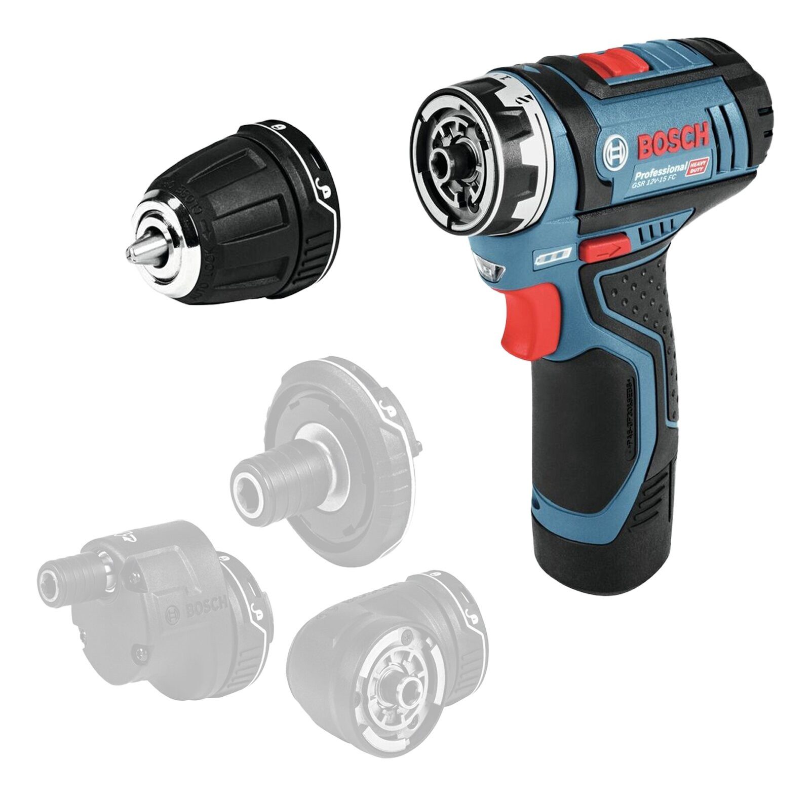 Thumbnail - Bosch Professional Akku-Bohrschrauber GSR 12V-35 FC, 12 V, Mit 2x Akku 3 Ah & 1 Aufsatz - in L-BOXX 102