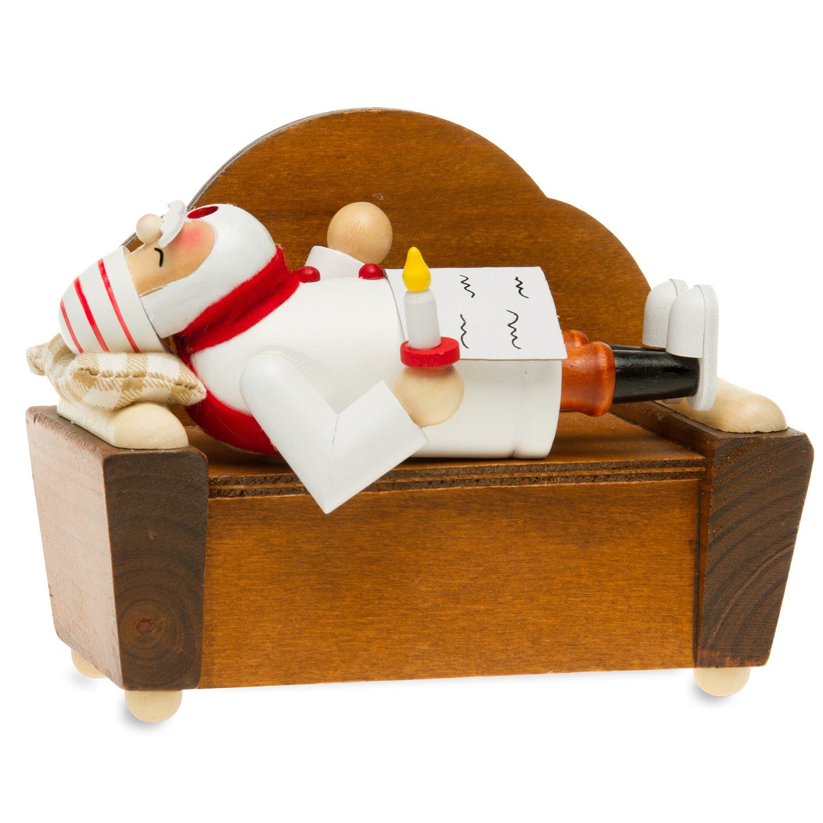 SIKORA Weihnachtsfigur SIKORA RM-A-SOFA schlafendes A04 dem auf - Schlafwandler dem 3 Modelle auf Räuchermännchen Sofa Holz Sofa