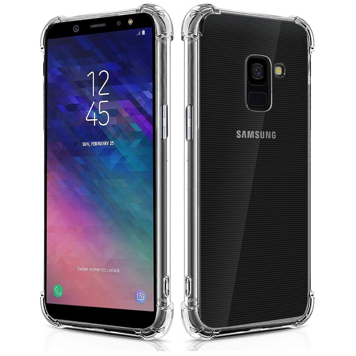 CoolGadget Handyhülle Anti Shock Rugged Case für Samsung Galaxy A6 5,6 Zoll, Slim Cover Kantenschutz Schutzhülle für Samsung A6 Hülle Transparent