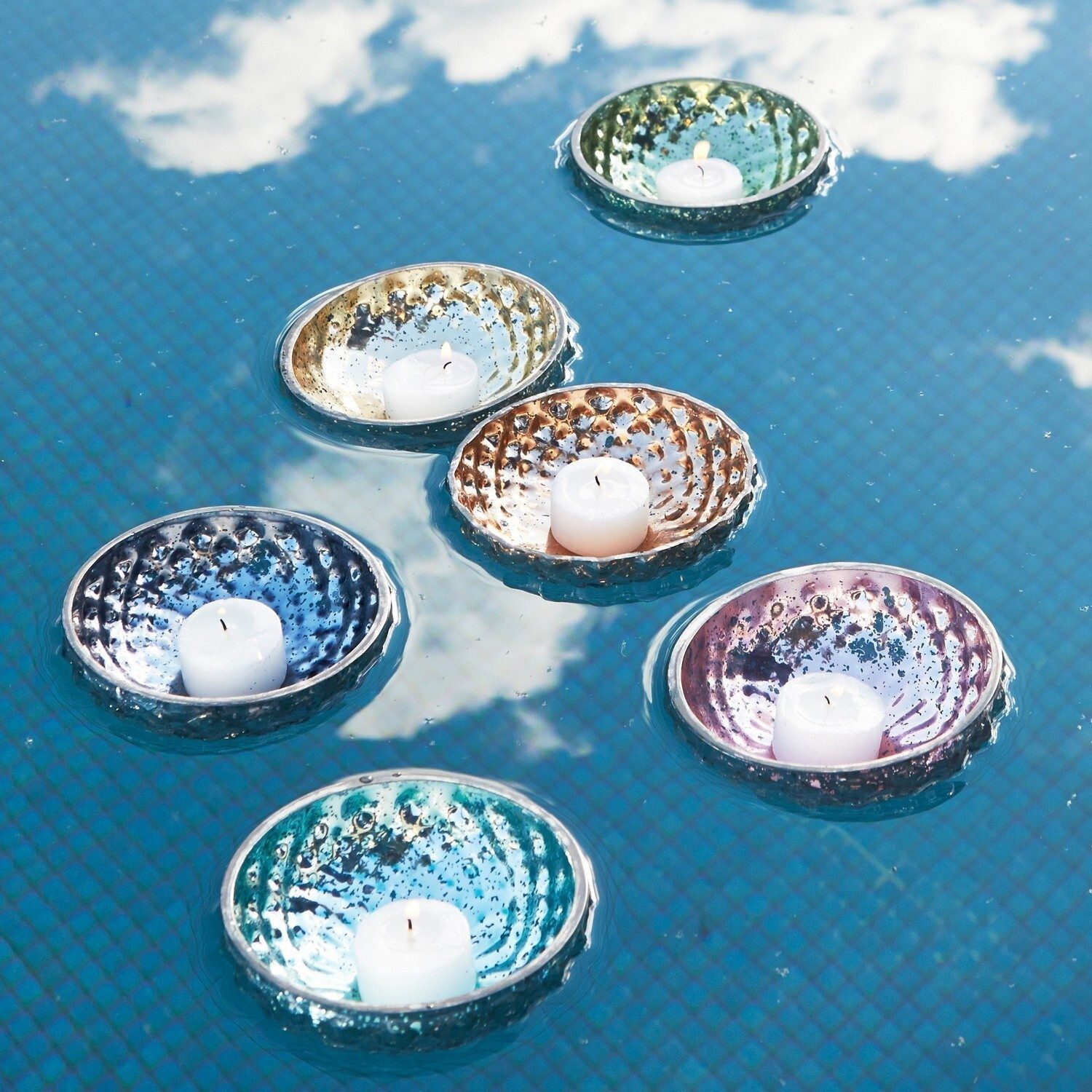 Mirabeau Windlicht Schwimmwindlicht 6er Set Leela bunt (6er Set, 6er Set)