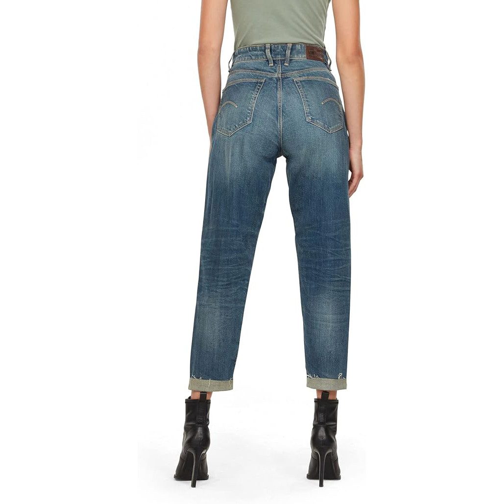 G-STAR Gerade Jeans RAW Damen Hose Janeh Ultra High Mom Ripped (1-tlg) Edge Ankle Womens Jeans