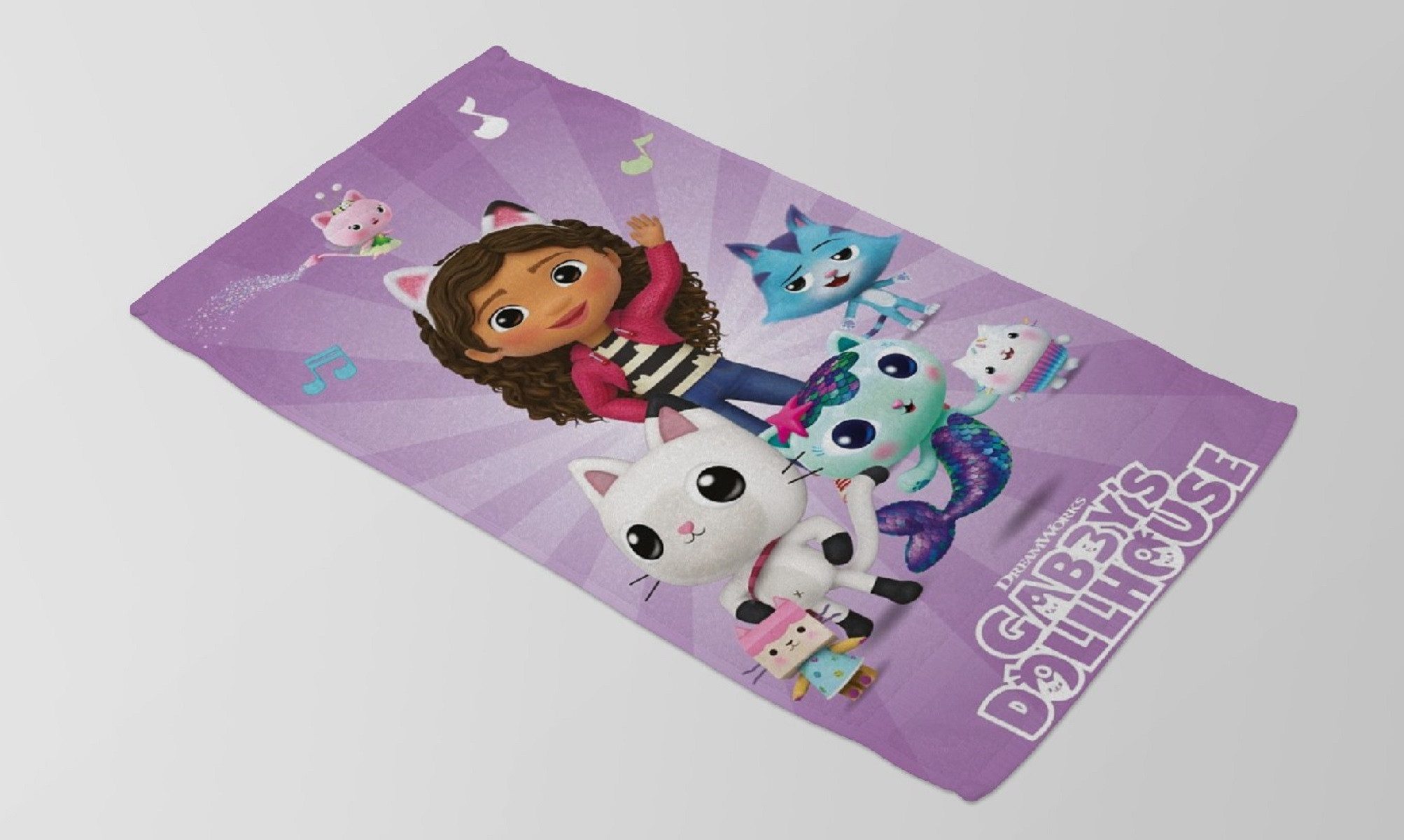 Gabby's Dollhouse Strandtuch Strandtuch 140x70 cm Weiches & saugfähiges Bad günstig online kaufen