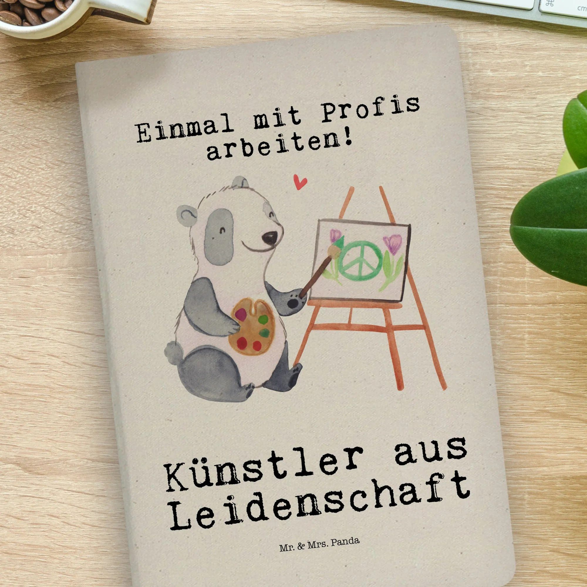 Thumbnail - Mr. & Mrs. Panda Notizbuch Künstler Leidenschaft - Transparent - Geschenk, DIN A4 Tagebuch, Kuns Mr. & Mrs. Panda, Echte...