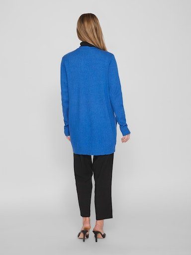 Vila Strickjacke VIRIL OPEN KNIT Blue L/S Lapis NOOS CARDIGAN MELANGE Detail:DARK 