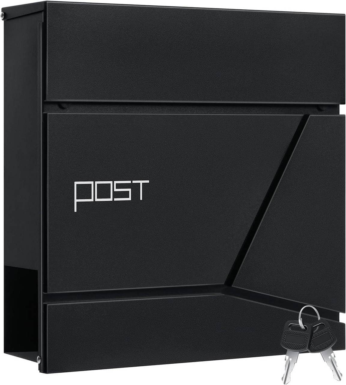 Woltu Wandbriefkasten (1-St), mit Zeitungsfach, mit Schloss 2 Schlüsseln, 3 günstig online kaufen