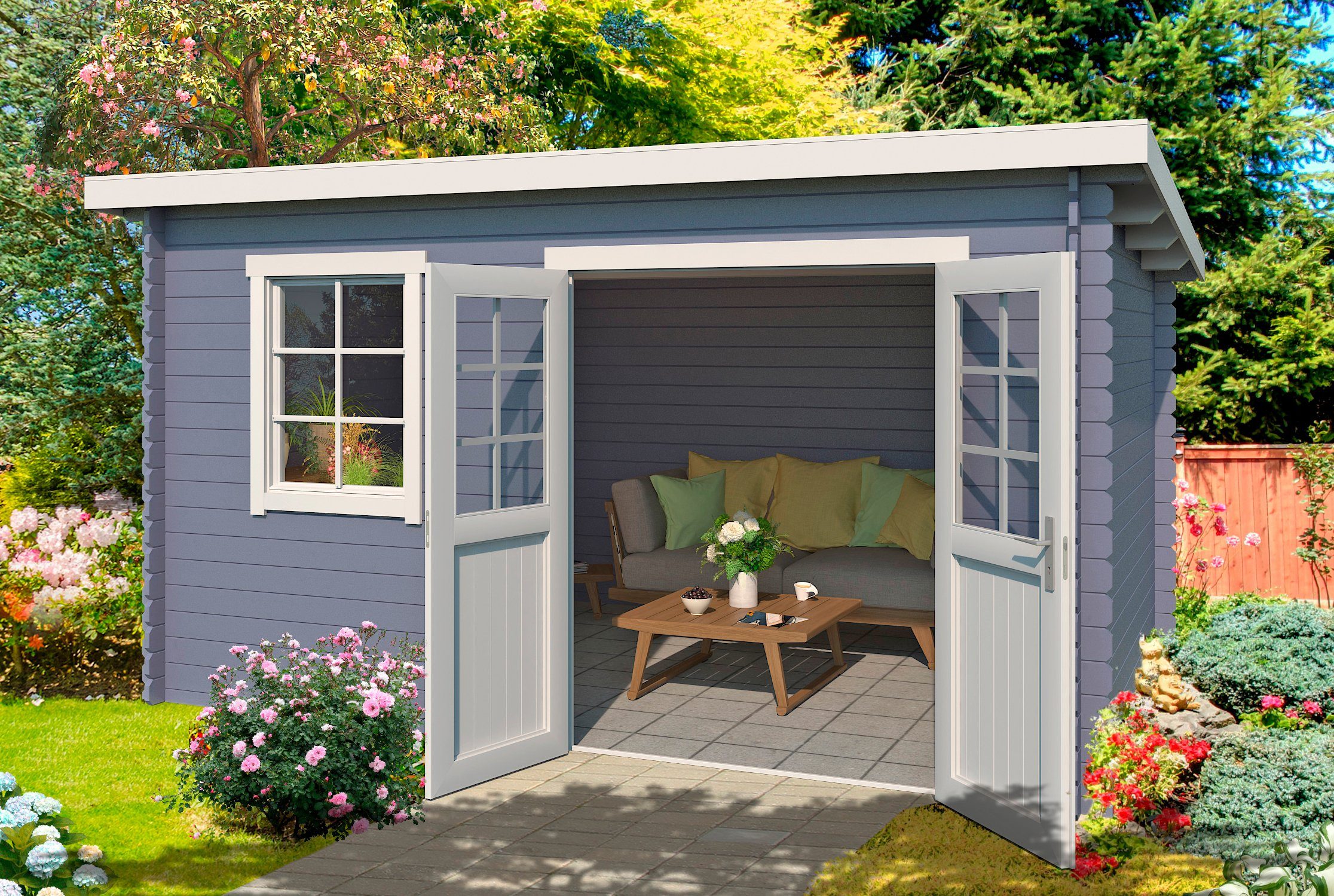 Nordic Holz Gartenhaus »Niendorf 2«, BxT 432x339 cm online kaufen OTTO