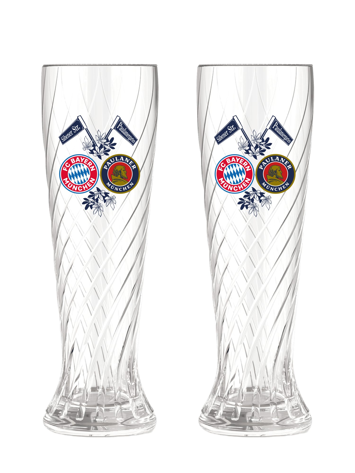FC Bayern München Gläser-Set FC Bayern München Weißbierglas 2er-Set, Glas