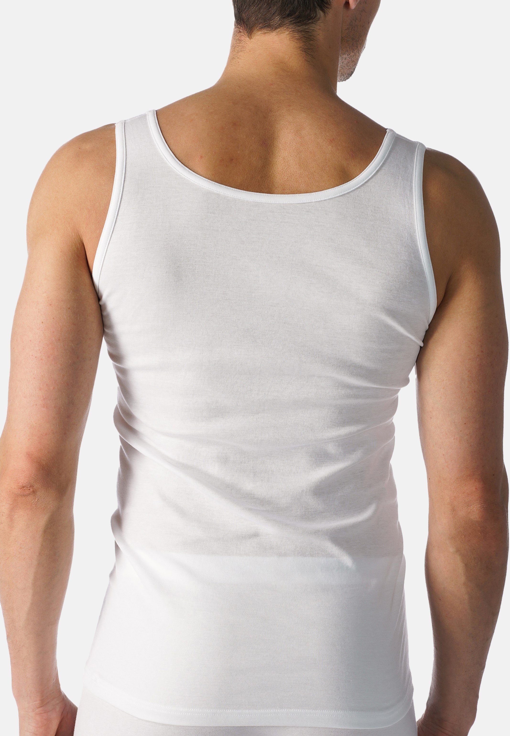 Unterhemd weiß Mey - (1-St) Casual / - Unterhemd Baumwolle Tanktop Cotton