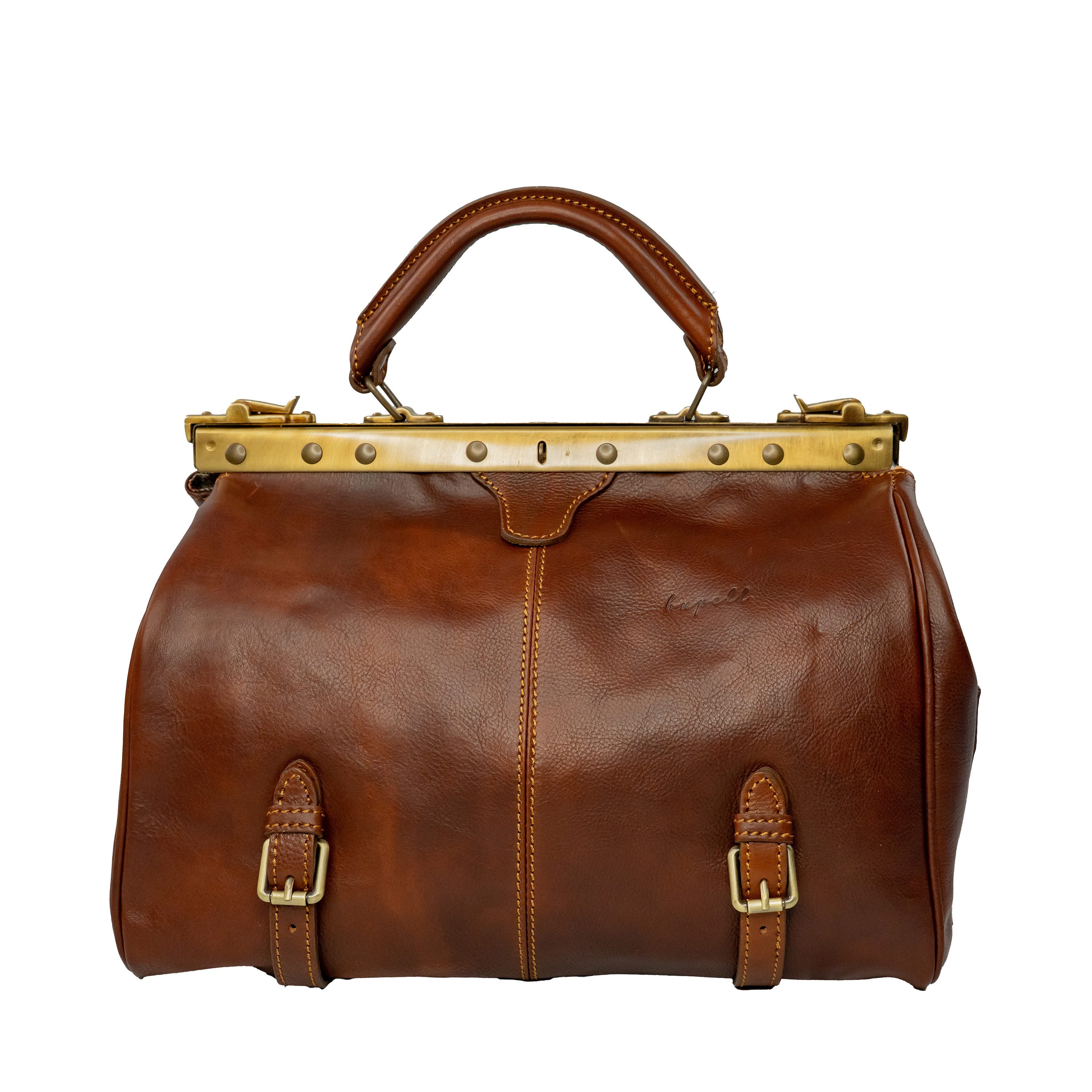 bupell Arzttasche Michele, Hebammentasche Doktortasche aus pflanzlich gegerbtem Leder