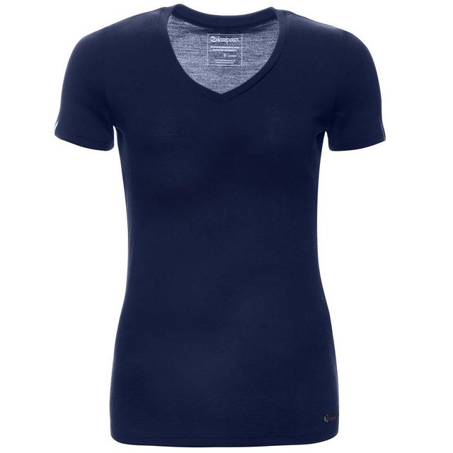 Kaipara - Merino Sportswear V-Shirt Merino Shirt Damen Kurzarm Slimfit V-Ne günstig online kaufen