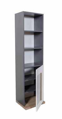 JVmoebel Bücherregal Schrank Holz Bücherschrank Jugendzimmer Grau Schränke Regal Möbel Neu, Made In Europe