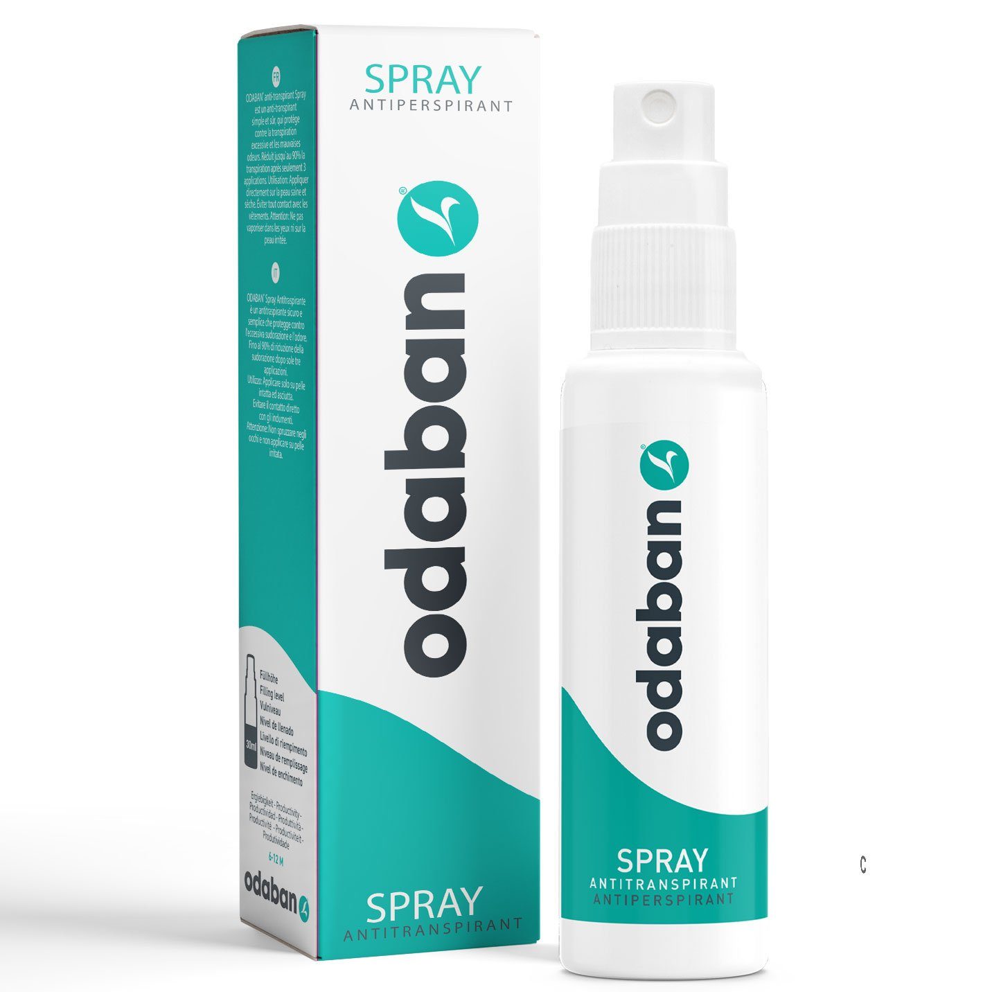 Deo-Pumpspray ODABAN Antitranspirant Deo Spray gg. starkes Schwitzen +Langzeitschutz
