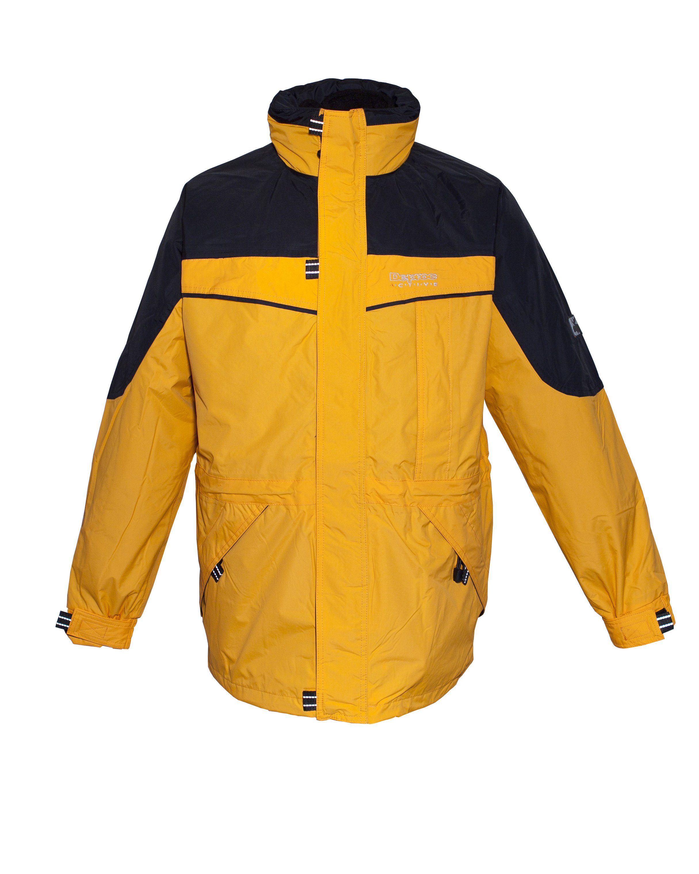 DEPROC Active Outdoorjacke ASPEN LIGHT NEW CS mit abnehmbarer Kapuze sun yellow | Übergangsjacken