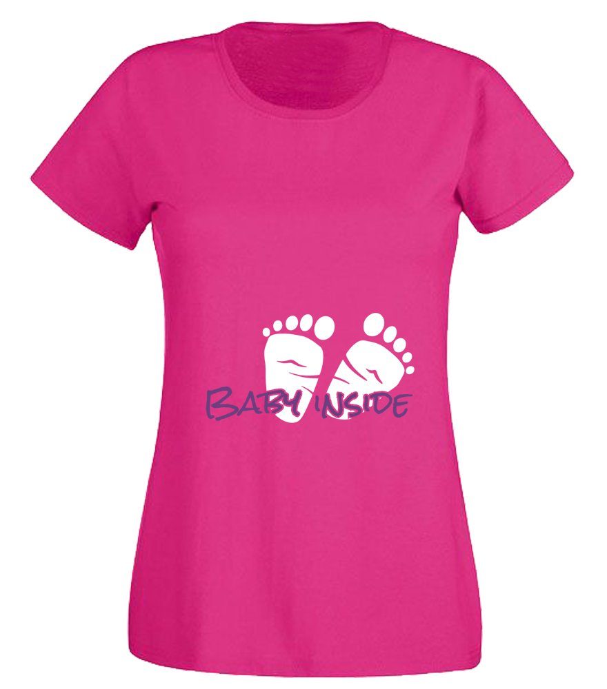 G-graphics T-Shirt Baby inside Slim-fit- Damen T-Shirt mit Statement / Spruch als Frontprint