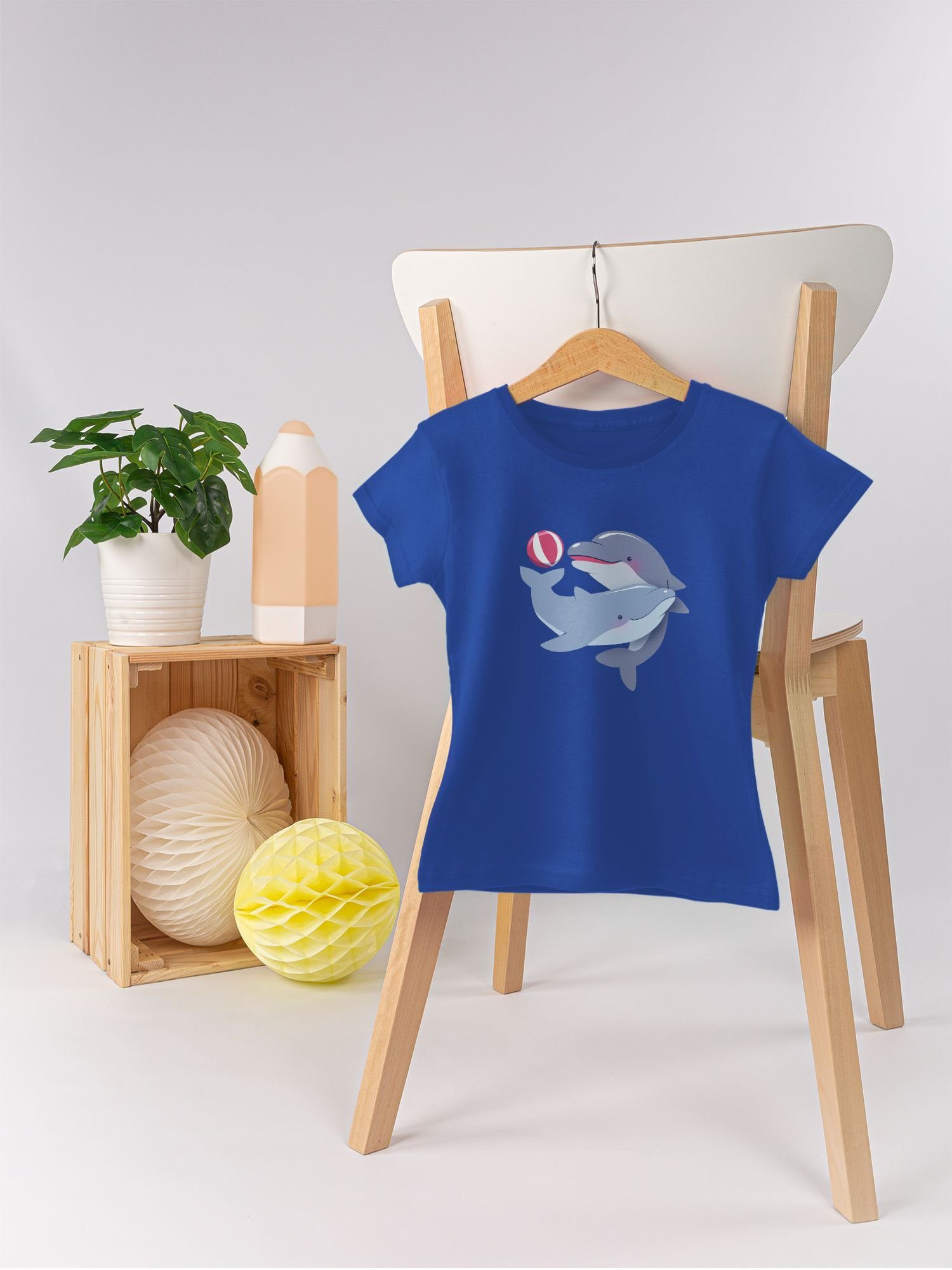 Shirtracer Delfine 1 T-Shirt Royalblau Print Tiermotiv Animal