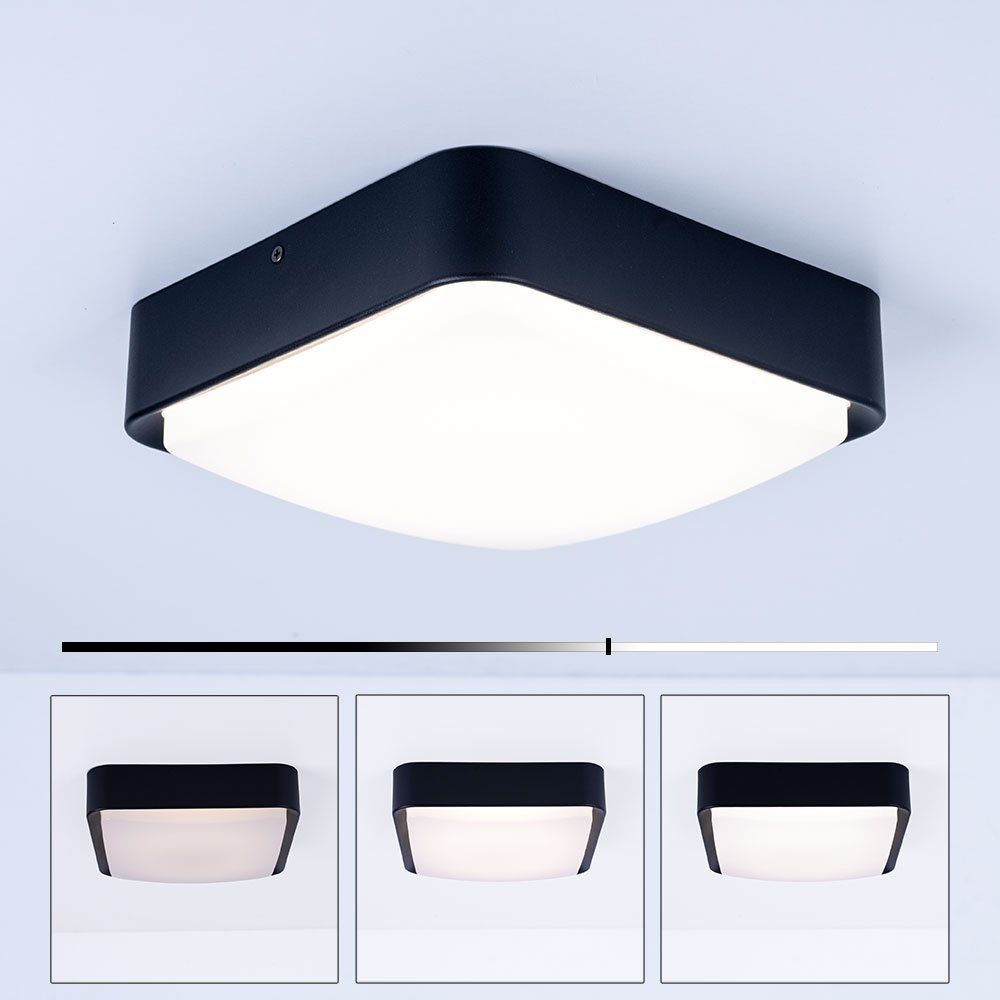 Lampe fest etc-shop Außenleuchte LED Deckenlampe LED Deckenleuchte, Smart Haustür verbaut, dimmbar LED-Leuchtmittel Warmweiß,