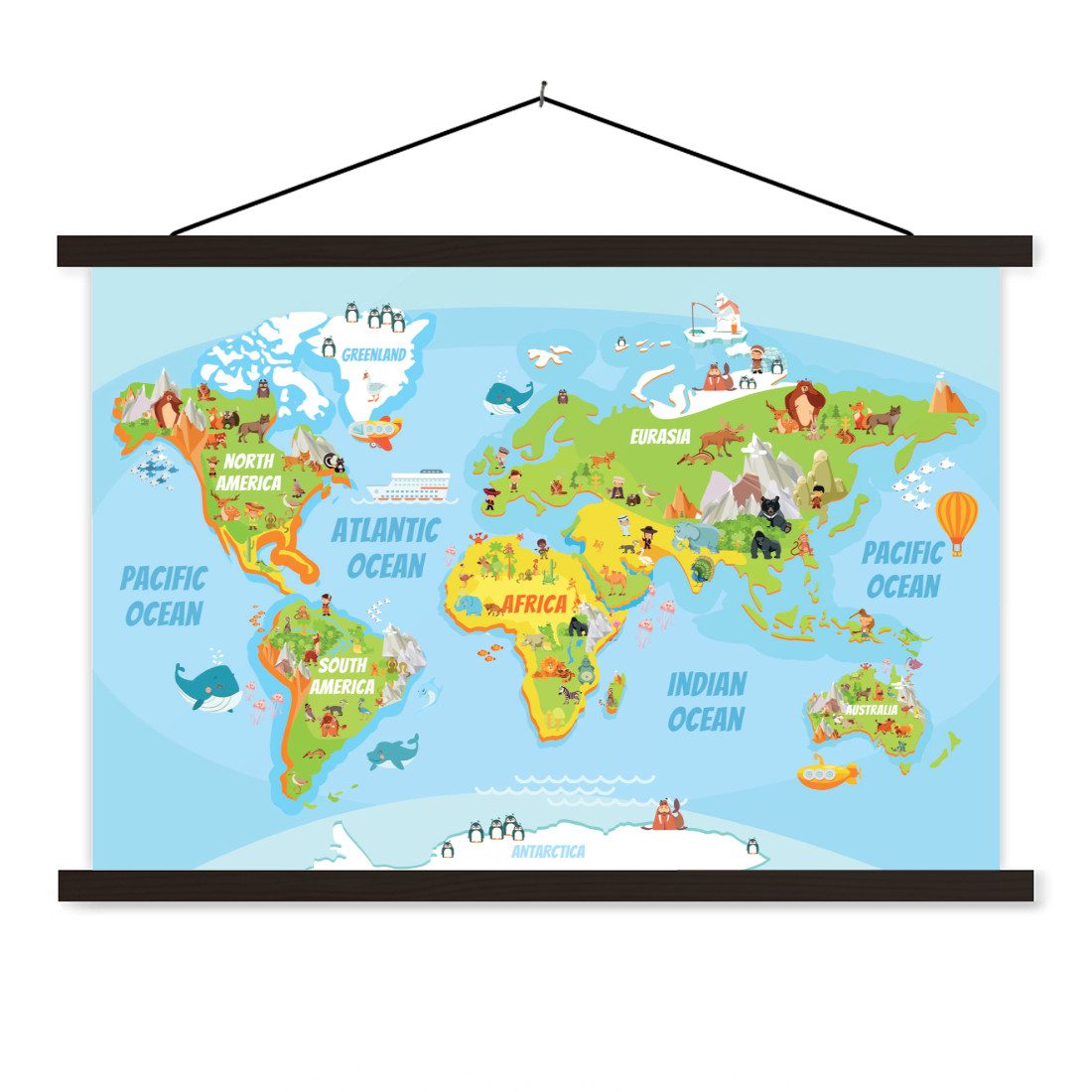 MuchoWow Poster Weltkarte - Kinder - günstig online kaufen