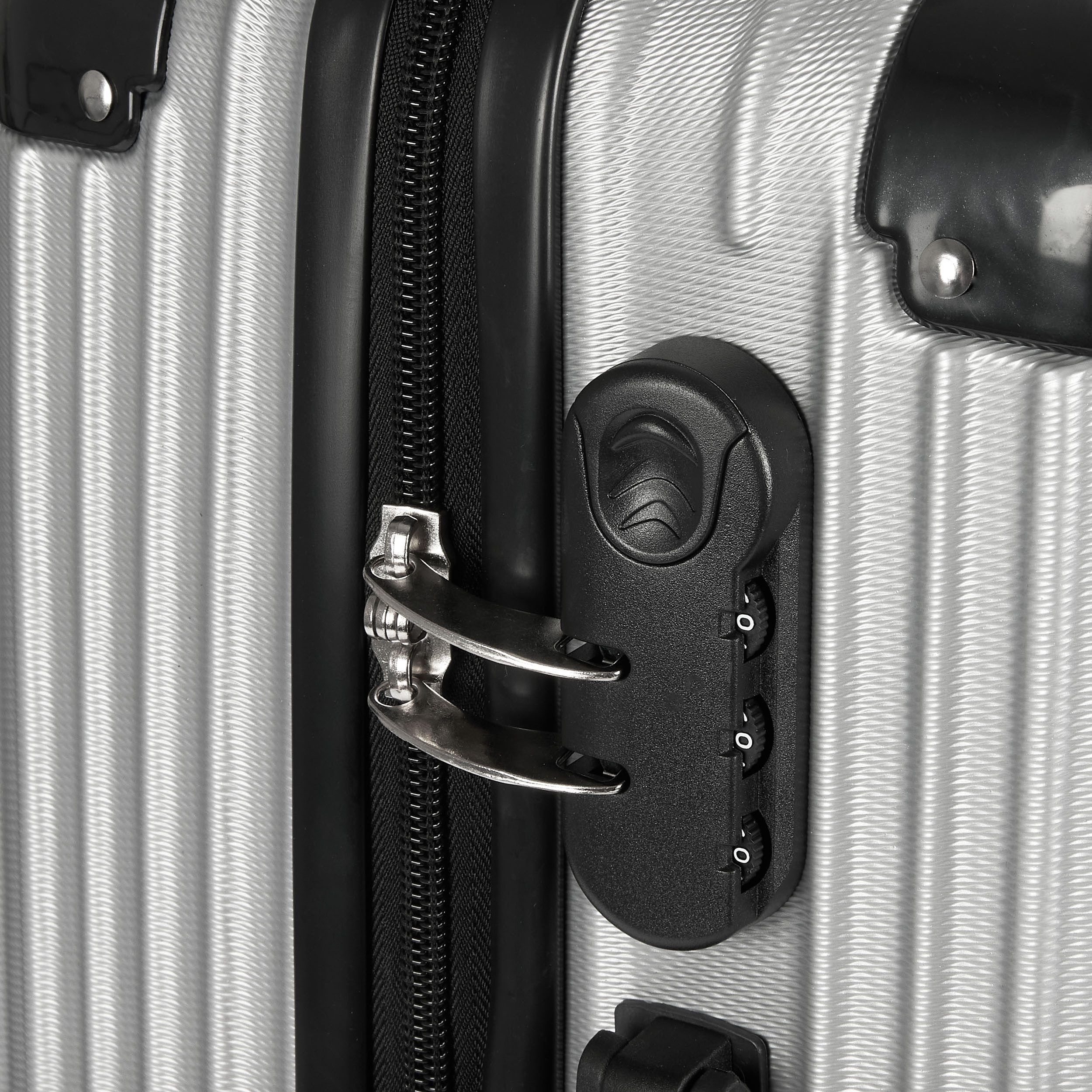 BRUBAKER Handgepäckkoffer London - Handgepäck Koffer Reisekoffer mit Zahlenschloss, 4 Rollen, 37 x 56 x 22 cm - ABS Trolley - Hartschalen Rollkoffer, Größe M