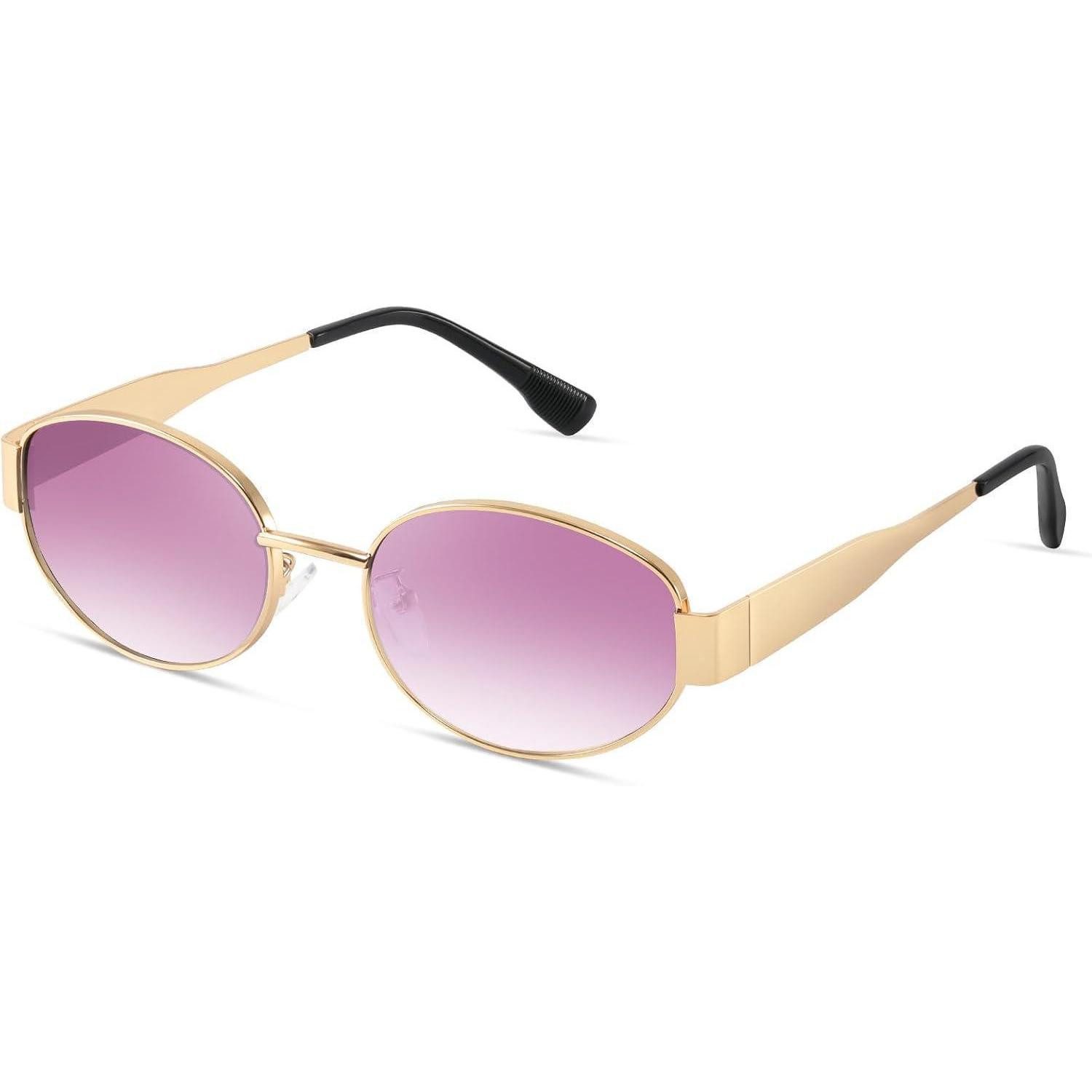 LuxusKollektion Retrosonnenbrille Sonnenbrille Damen Polarisiert Vintage Oval Gold UV400 Schutz