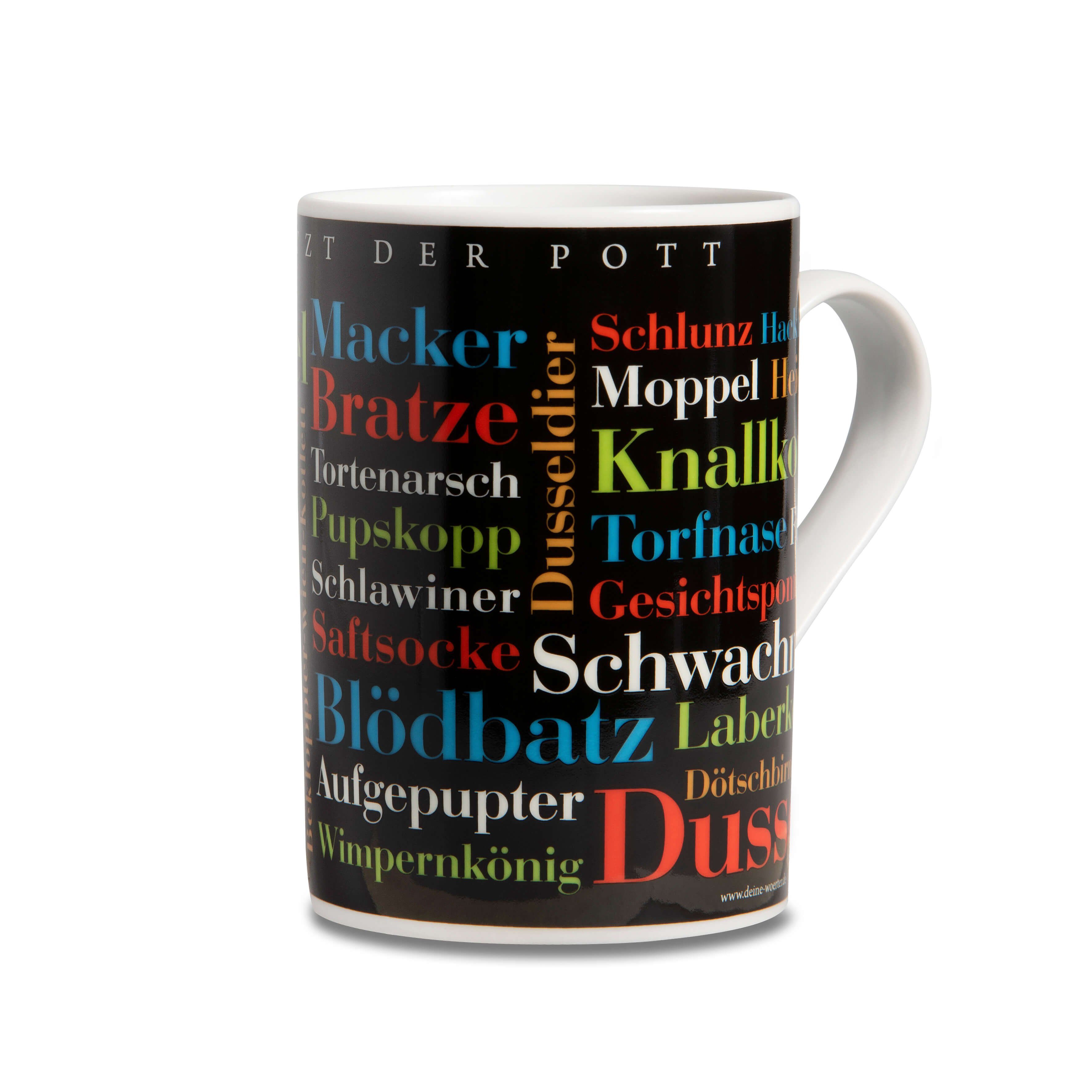 Deine Porzellan Kaffeebecher Tasse Schimpfwörter, Ruhrpott Wörter