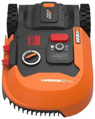 Worx Rasenmähroboter Landroid M500 Plus, bis 500 m² Rasenfläche, (Set), 500m², 20V/2Ah, 18cm/30-60mm, WiFi/Bluetooth, Cut to edge, PowerShare