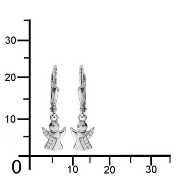 OSTSEE-SCHMUCK Paar Ohrhänger - kleiner Engel - Silber 925/000 - Zirkonia (2-tlg)