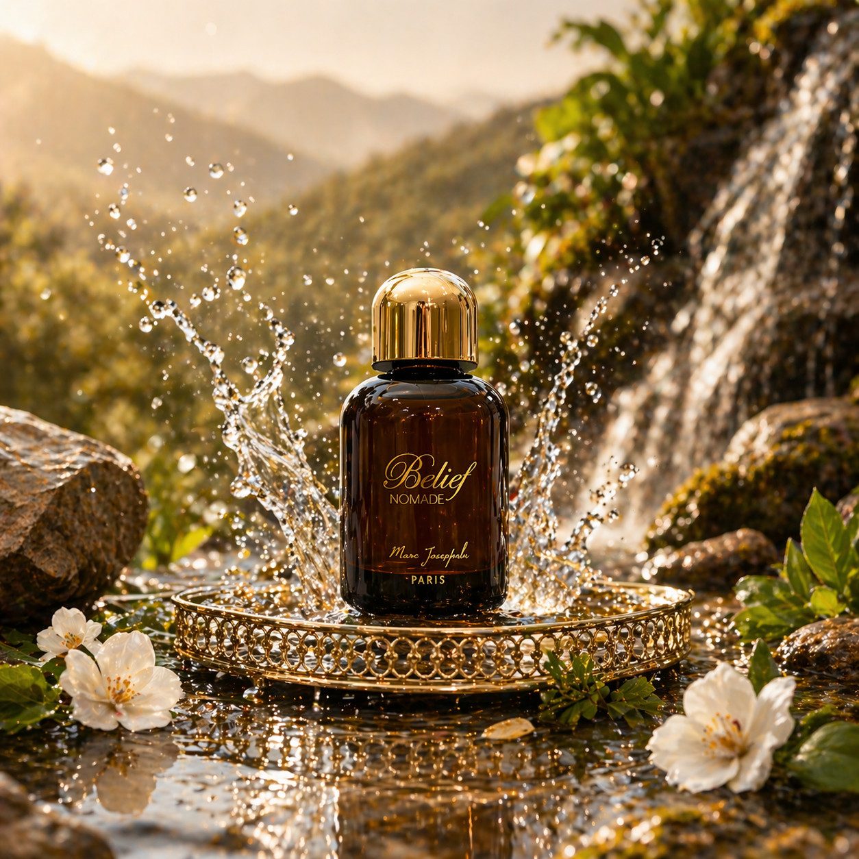 Marc Joseph Paris Eau de Parfum Belief Nomade Herrenduft Orientalisc Holzig Blumig aus Paris 100 ml, Luxuriöser HerrenDuft, langanhaltend, elegant, Premium Verpackung