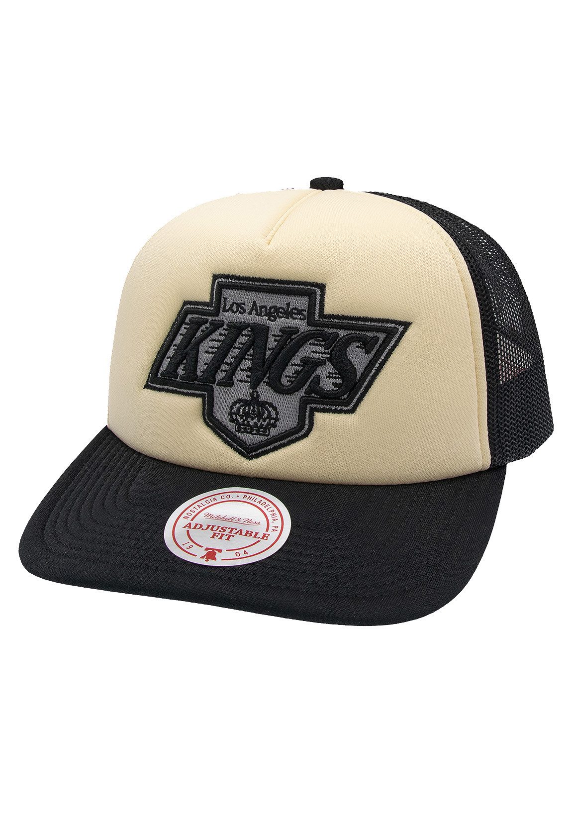 Mitchell & Ness Trucker Cap Mitchell & Ness NHL Vintage Block Trucker Cap LA KINGS Cream Beige