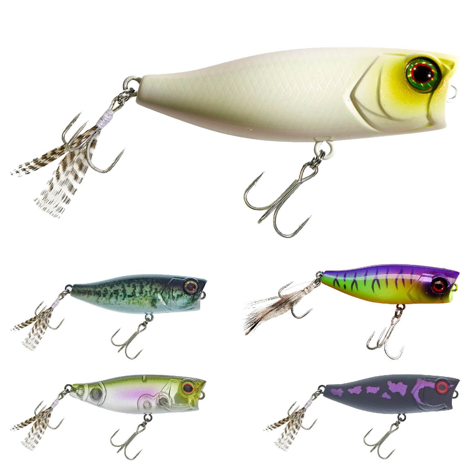 Popper Mud Illex Wobbler 3,3g schwimmend, Kunstköder Frog 42 Illex (1-St) Chubby