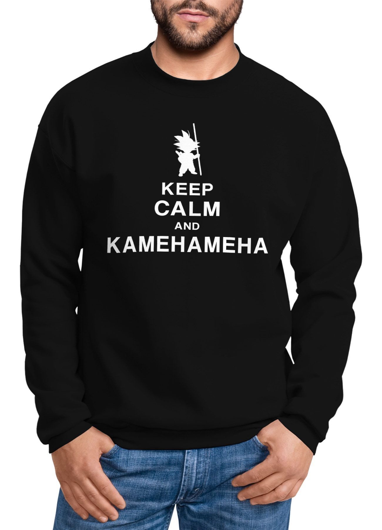 Sweatshirt Sweatshirt Herren Keep Calm and Kamehameha Son Goku Dragonball