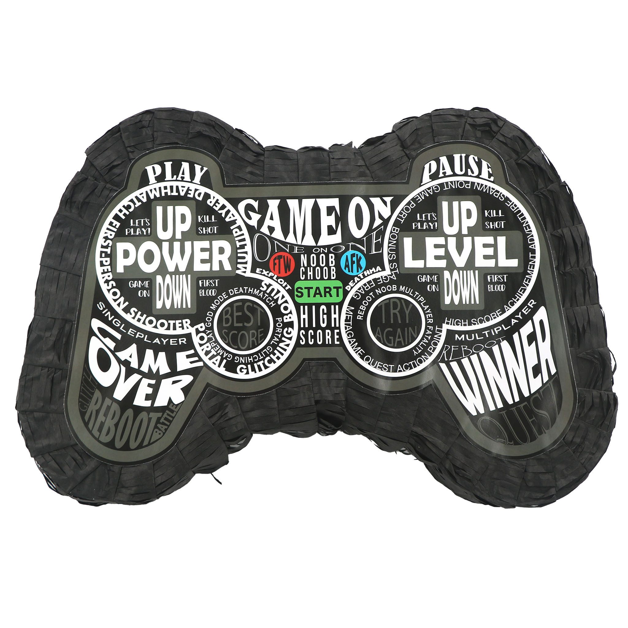 Funny Fashion Pinata Pinata 'Game Controller' Schwarz, 28.8x7.5x42.8cm