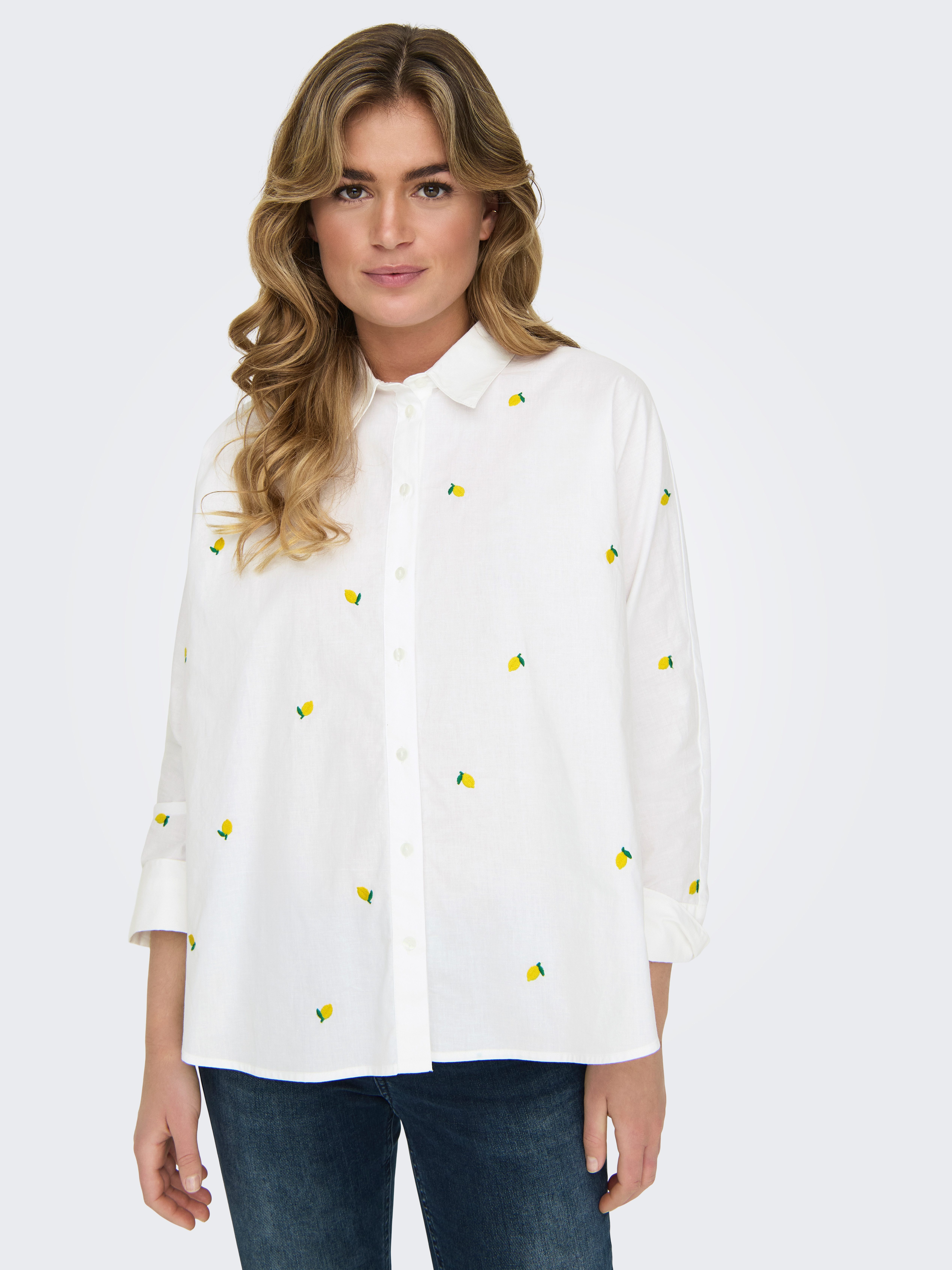 ONLY Hemdbluse ONLNEW LINA GRACE LS EMB SHIRT NOOS WVN