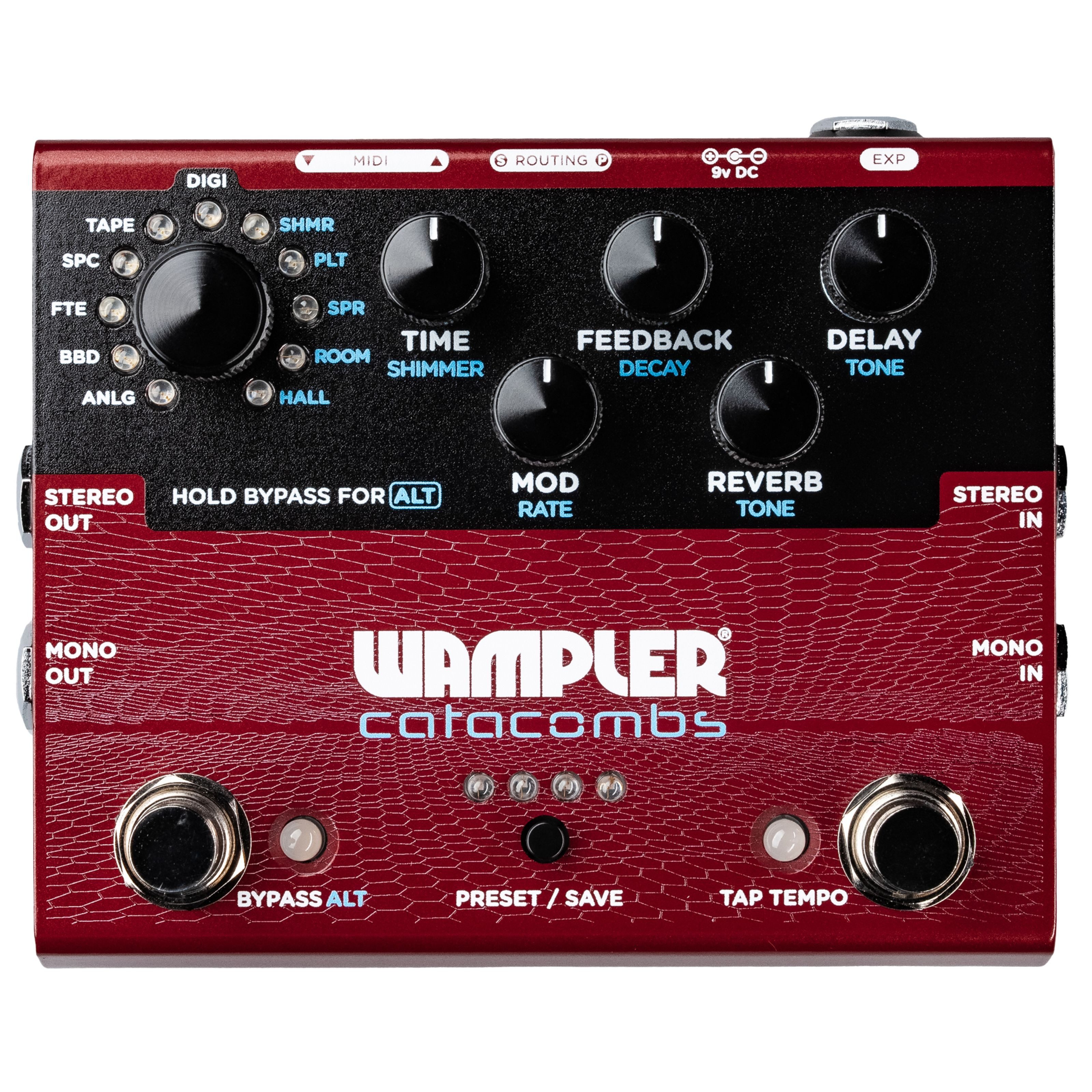 Wampler Musikinstrumentenpedal, (Effekte, Sonstige Effekte), Catacombs Reverb & Delay - Effektgerät für Gitarren