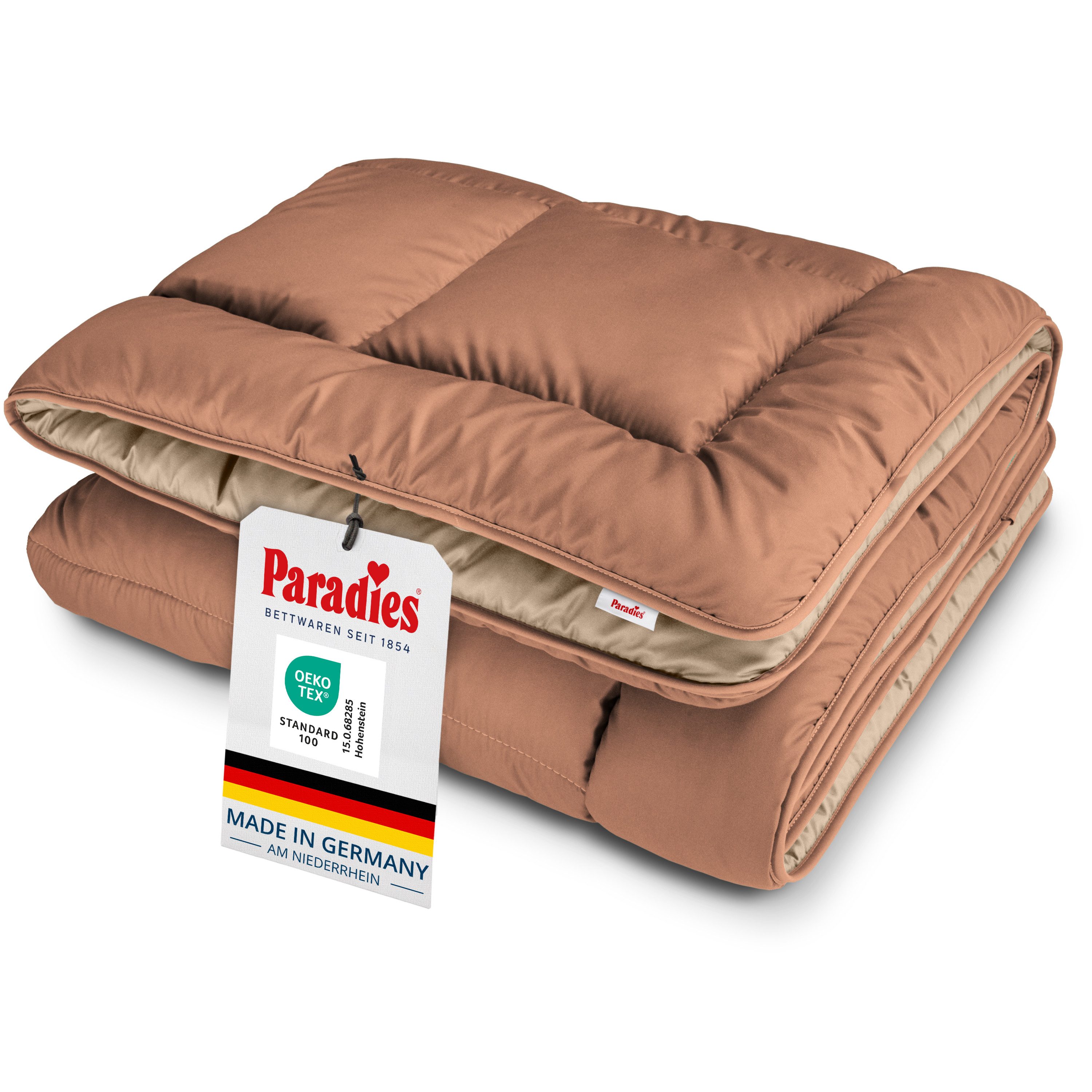Paradies Microfaserbettdecke Sorelia, Bettdecke ohne Bezug nutzbar, Füllung: 100% Polyester, Bezug: 100% Polyester, Bettdecke mit integriertem Bezug, Zweifarbig
