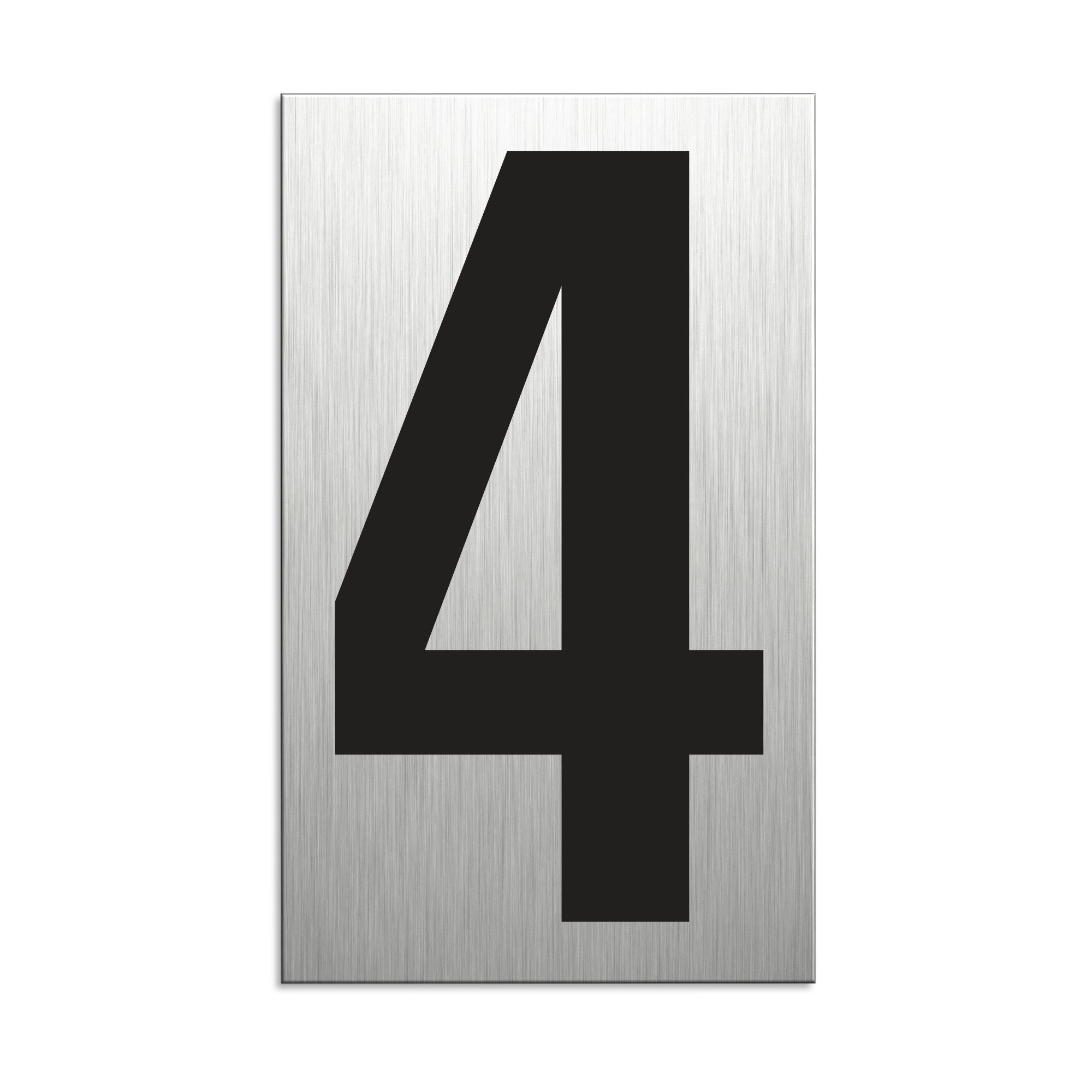 OFFORM DESIGN Hinweisschild Zahl Nummer beliebig kominierbar Aluminium selbstklebend 100x60 mm