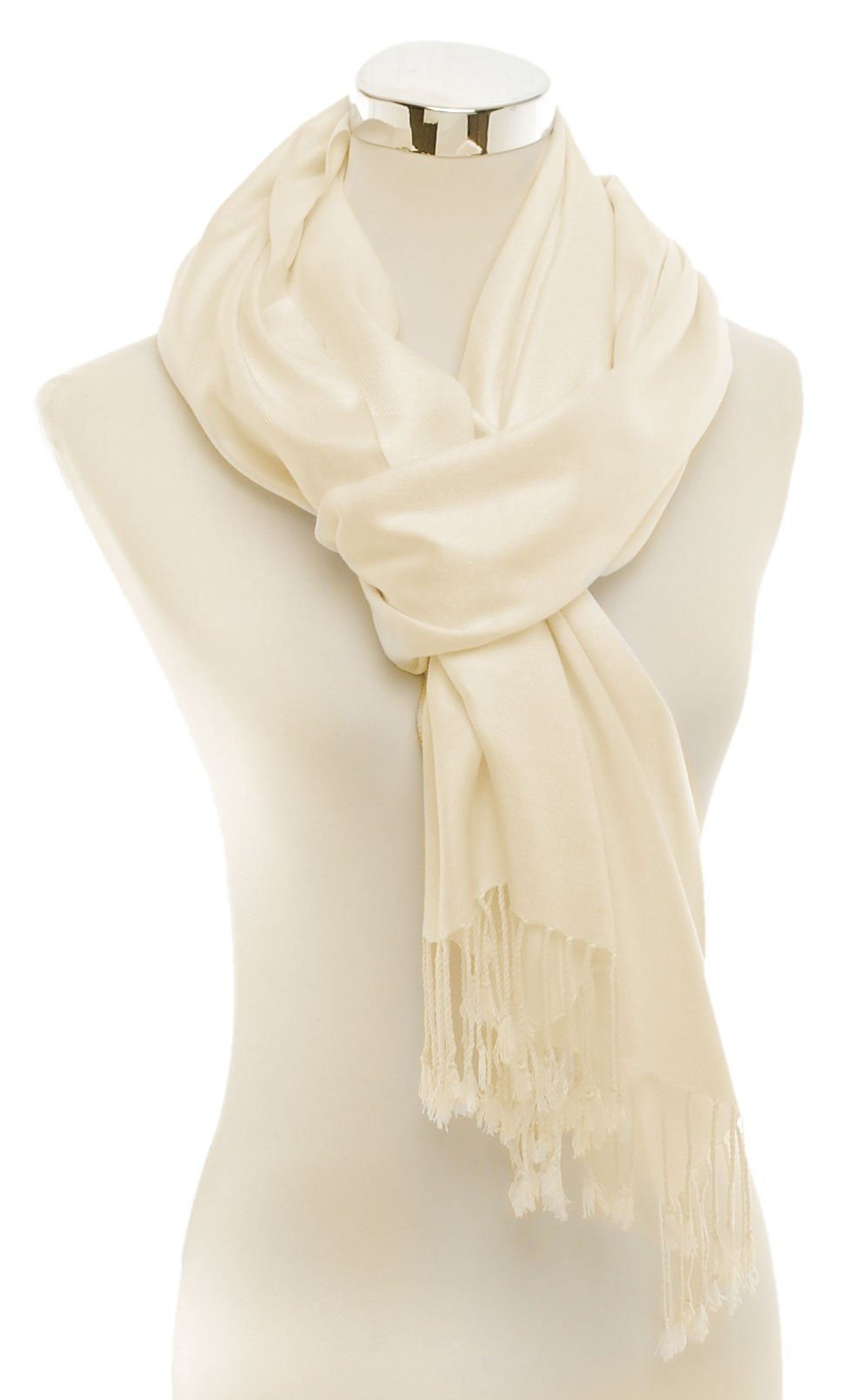 Bovari Schal Pashmina aus 100% Premium Viskose - weich wie Kaschmir -, glänzend wie Seide - 200x70 cm XL Damen-Schal