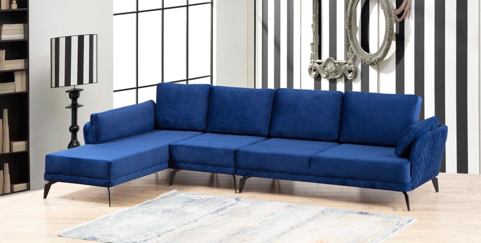 JVmoebel Ecksofa, Ecksofa Polsterung Couch Textil Wohnzimmer L-Form Modern Sofas  Neu