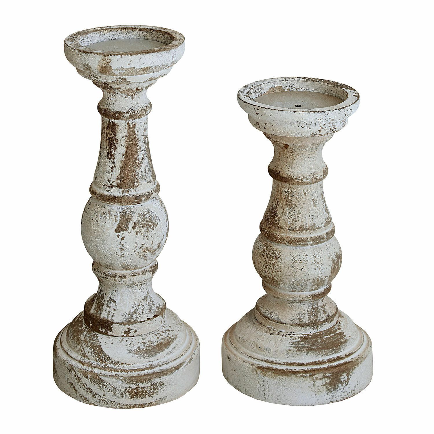 Mirabeau Kerzenständer Kerzenständer 2er Set Zulemas antikweiß günstig online kaufen