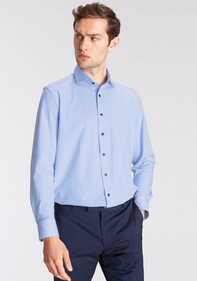 OLYMP Businesshemd Luxor modern fit Jersey-Hemd, atmungsaktiv, Modern-fit/  moderne schlanke Form