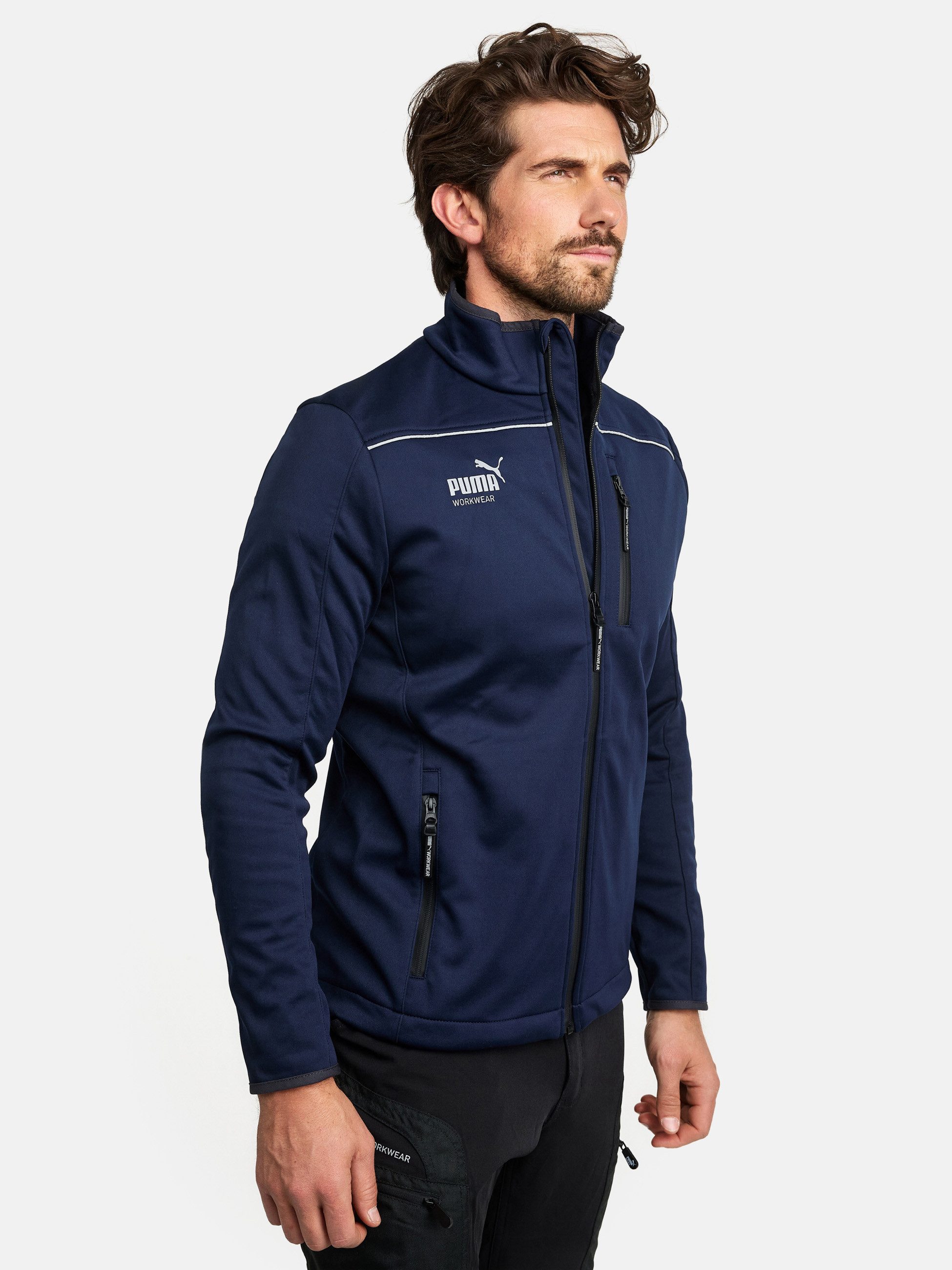 PUMA Workwear Softshelljacke ESSENTIALS Arbeitsjacke aus Drei-Lagen-Softshe günstig online kaufen