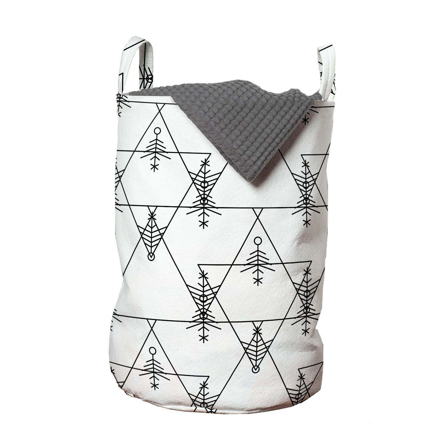 Abakuhaus Wäschesäckchen Wäschekorb mit Griffen Kordelzugverschluss für Waschsalons, Pfeil schlanke Symmetric