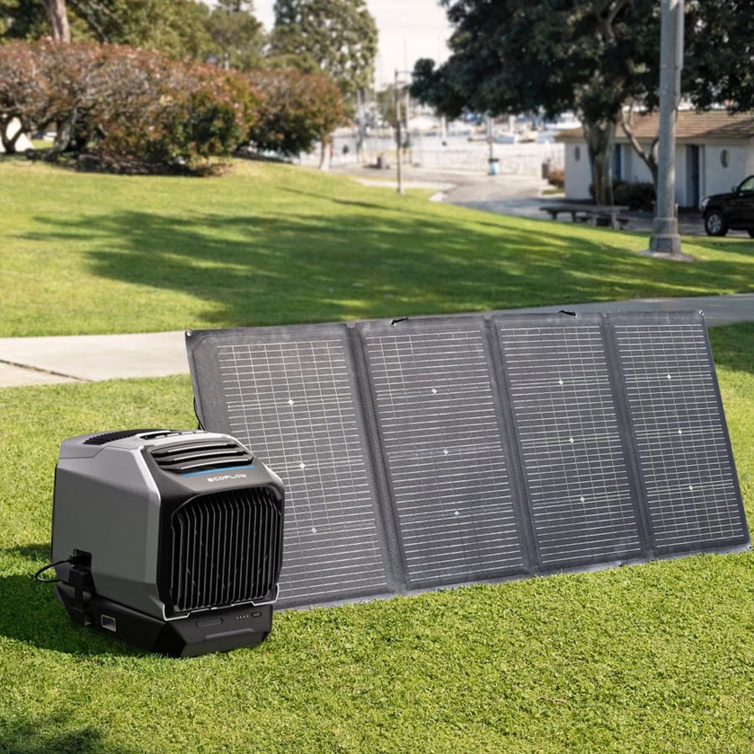 Abluft mit Wave und Zu- Klimaanlage Ecoflow Schlauch 2 zusätzlichem Smart-Home-Station,