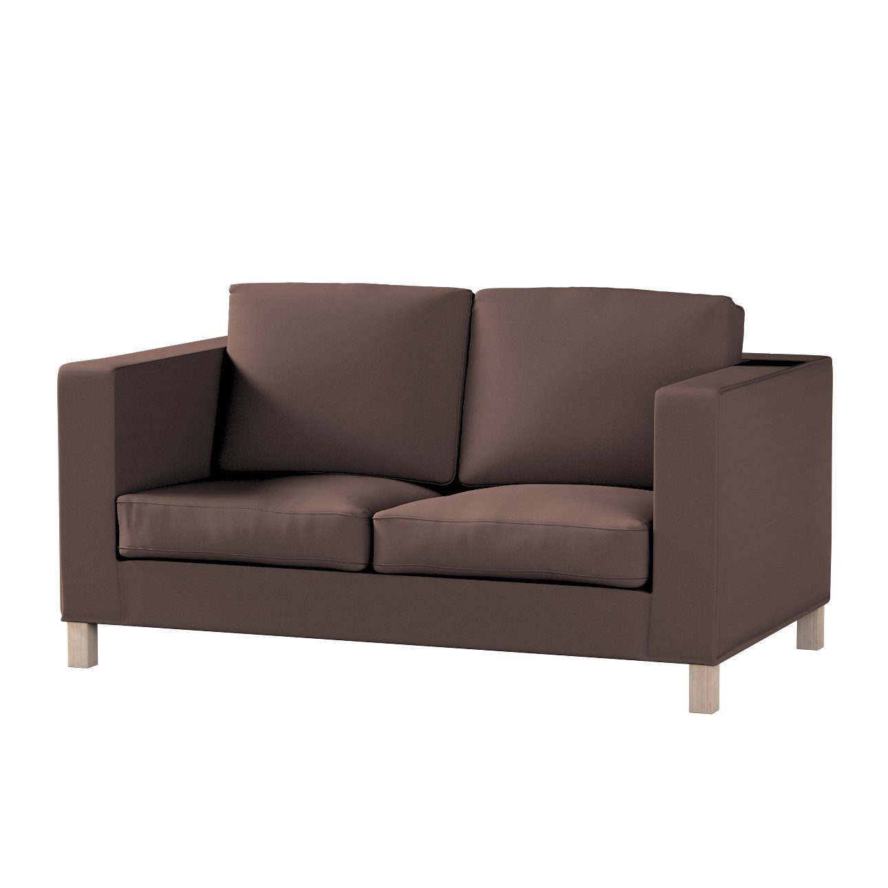 Sofahusse Karlanda 2-Sitzer Sofa nicht Dekoria kurz, Living, braun-schwarz ausklappbar