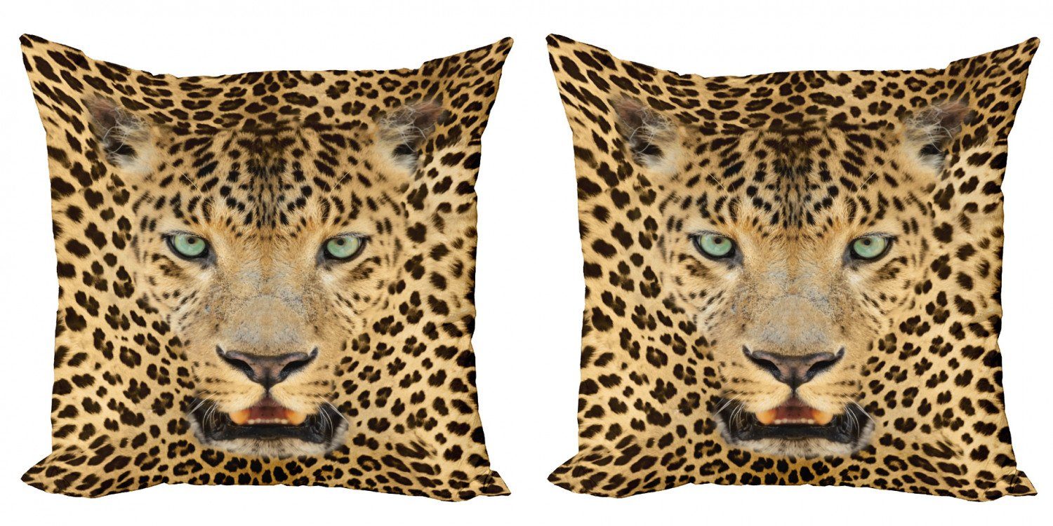 Kissenbezüge Modern Accent Doppelseitiger Digitaldruck, Abakuhaus (2 Stück), Leopard Predator Tier