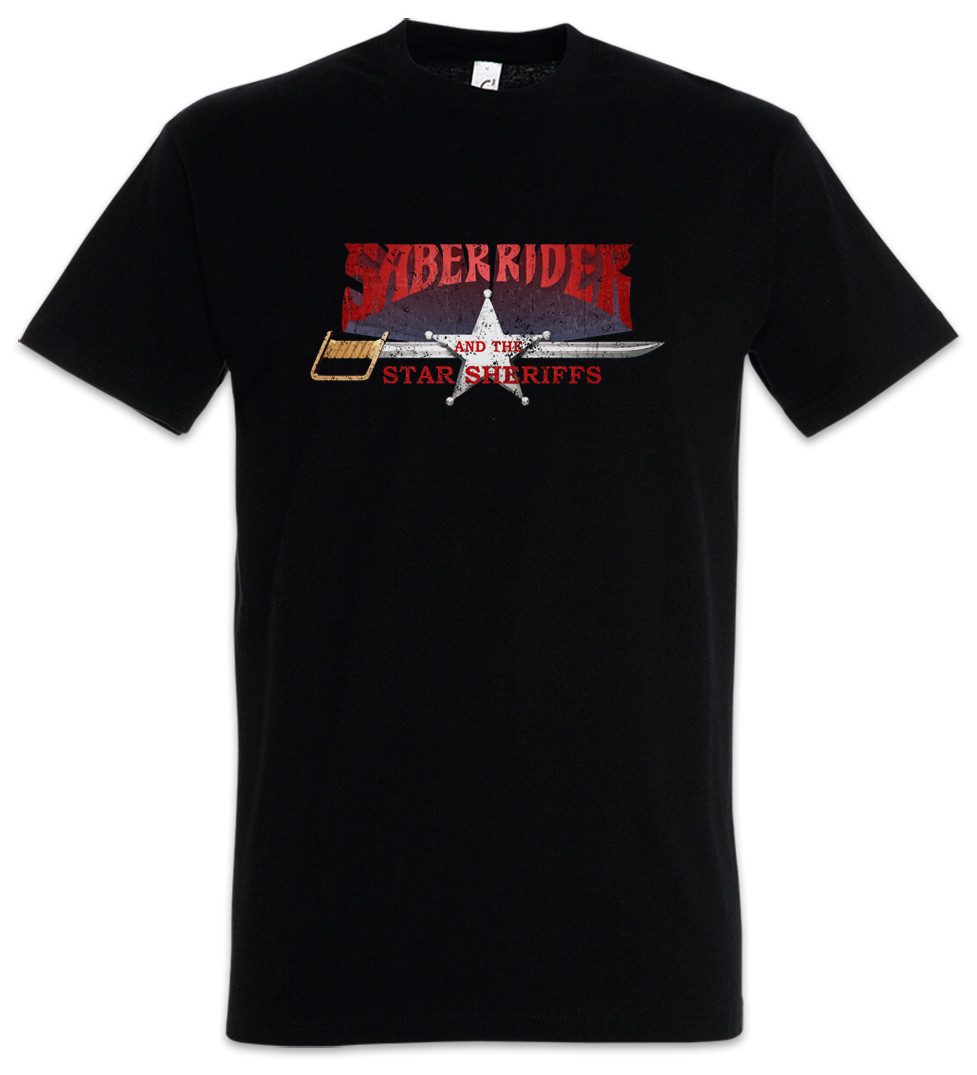 Urban Backwoods Print-Shirt Saber Rider & The Star Sheriffs I Herren T-Shirt Sei Jushi Bismark (1-tlg) Kult TV Retro Cartoon