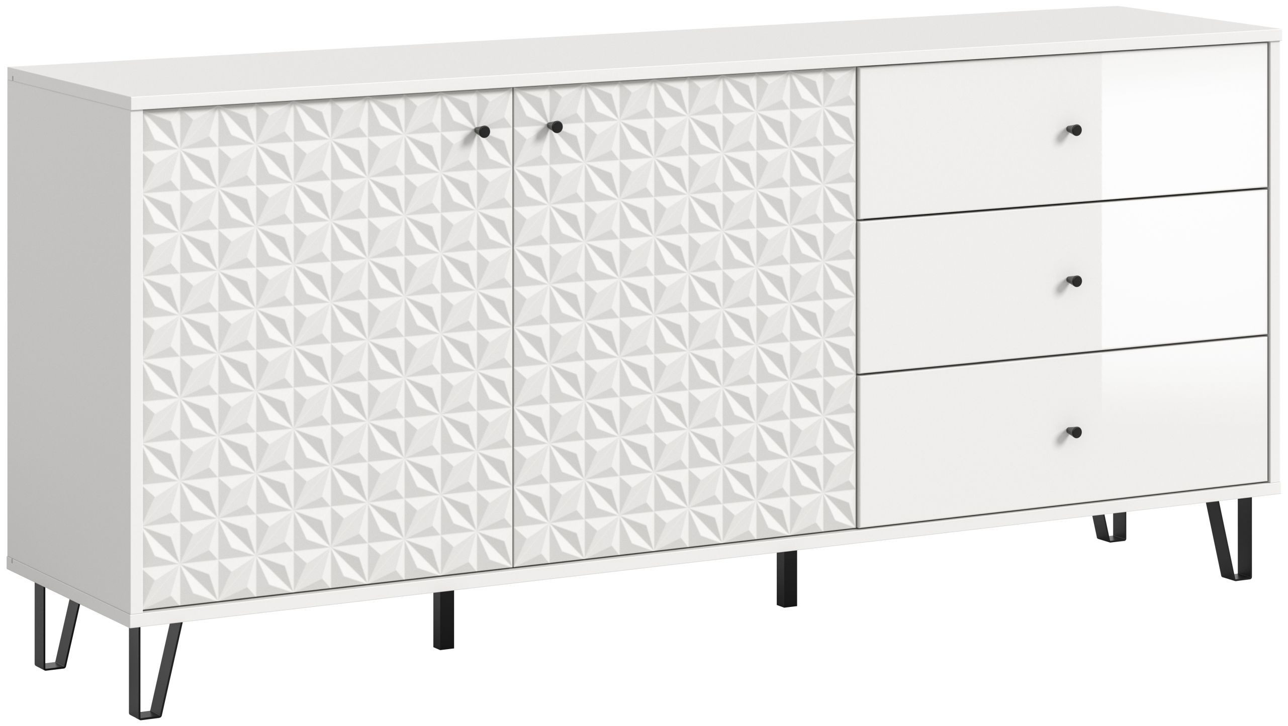 xonox.home Sideboard Prisma, Sideboard in weiß hochglanz B/H/T ca.: 170 x 76 x 40 cm
