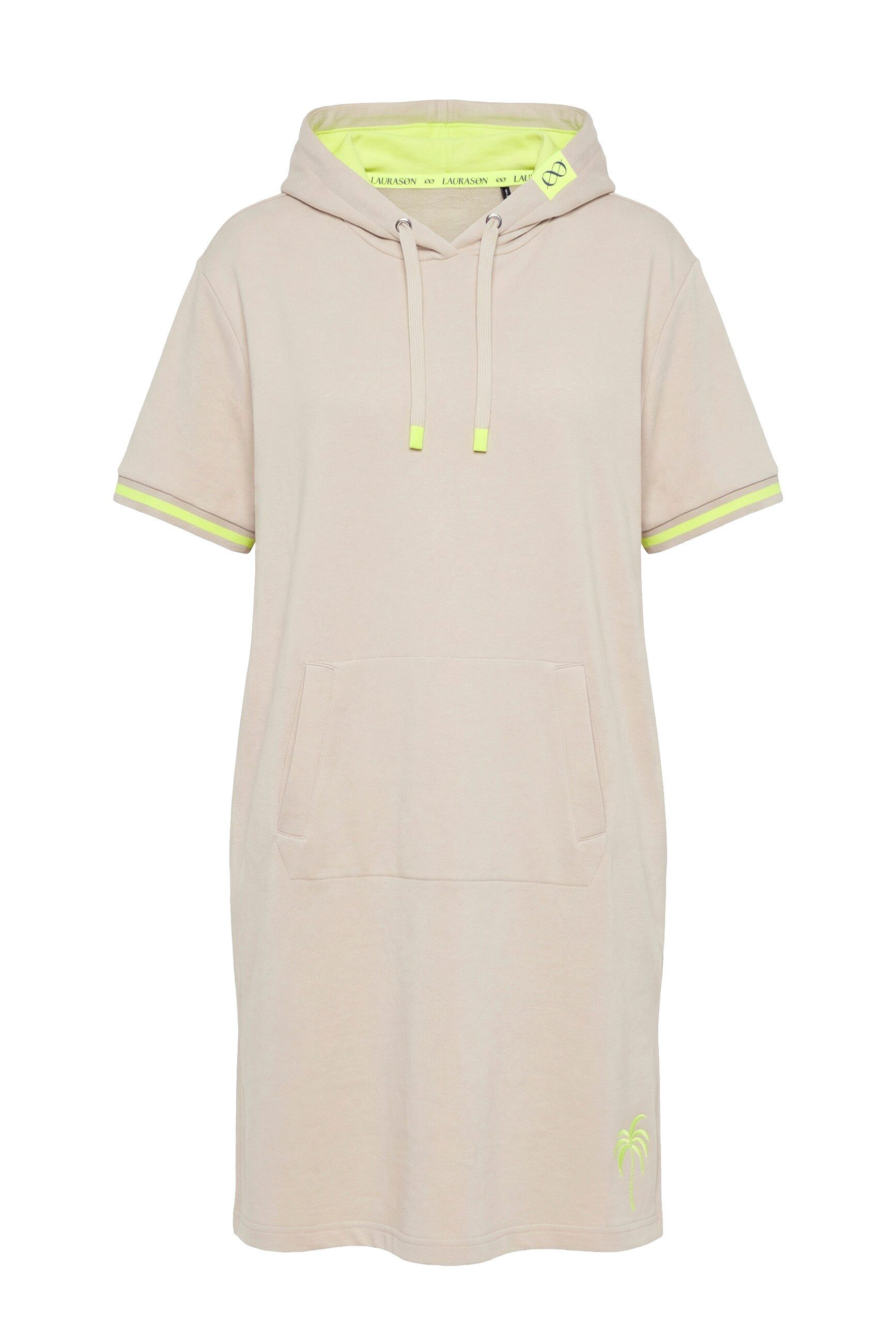 Laurasøn Jerseykleid Strandsweatkleid 1/2 Arm Kapuze Rückenprint günstig online kaufen